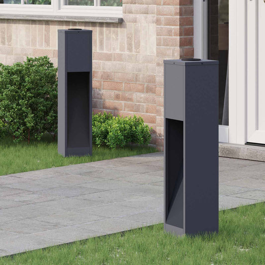 Zonne LED Padverlichting 2 pcs Antraciet Koudgewalst staal is nu te koop bij PeponiXL, paradijselijk wonen!