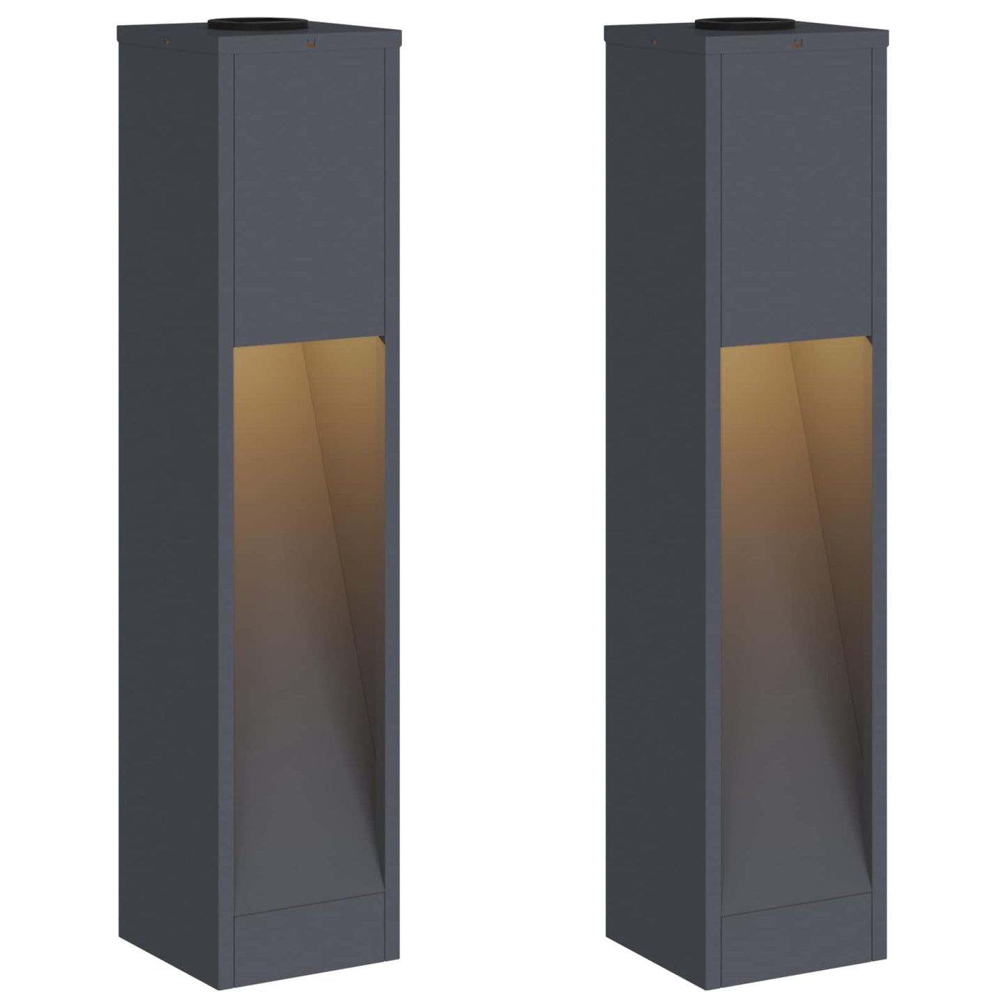 Zonne LED Padverlichting 2 pcs Antraciet Koudgewalst staal is nu te koop bij PeponiXL, paradijselijk wonen!