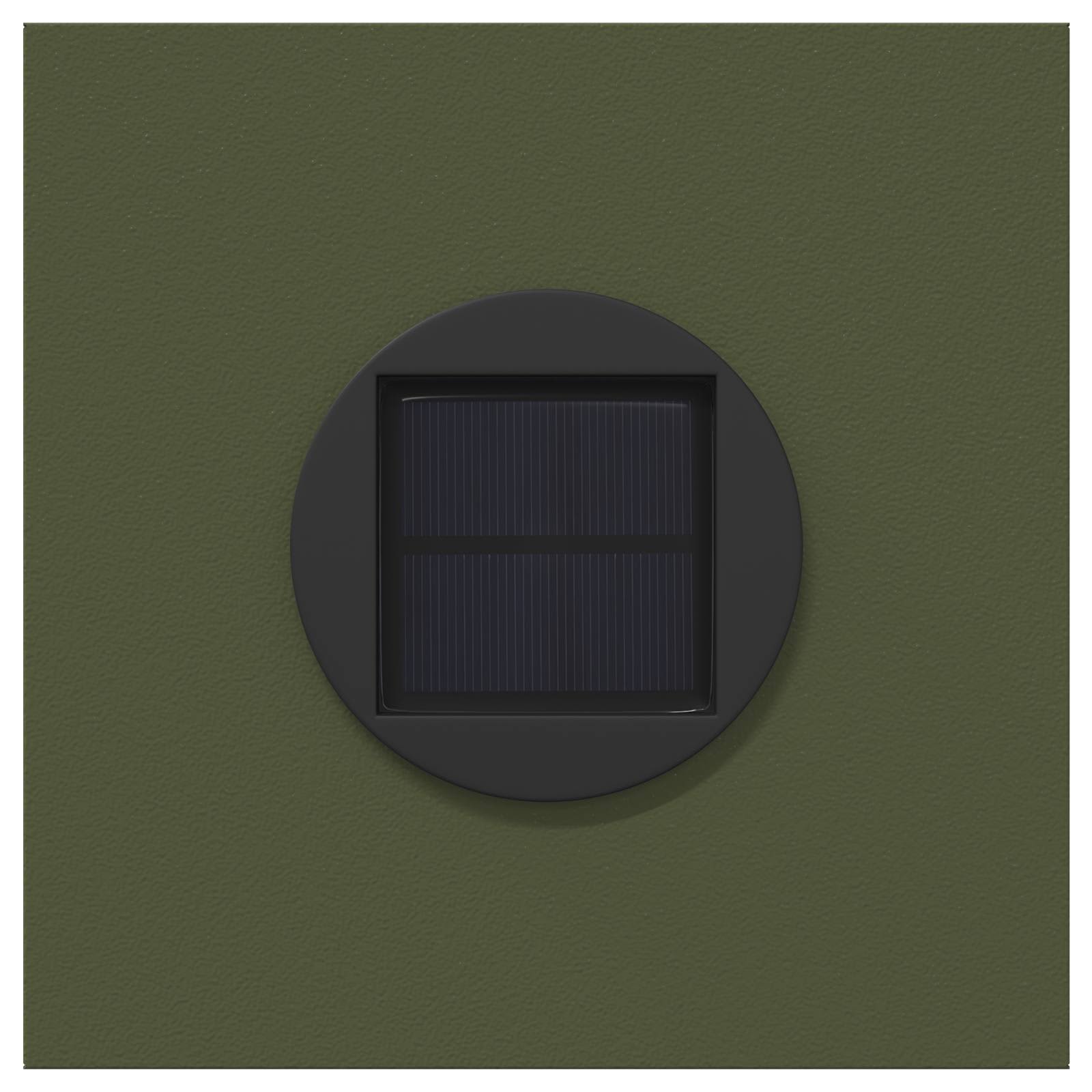 Solar LED Pad Licht 2 pcs Olijf Groen Koudgewalst staal is nu te koop bij PeponiXL, paradijselijk wonen!