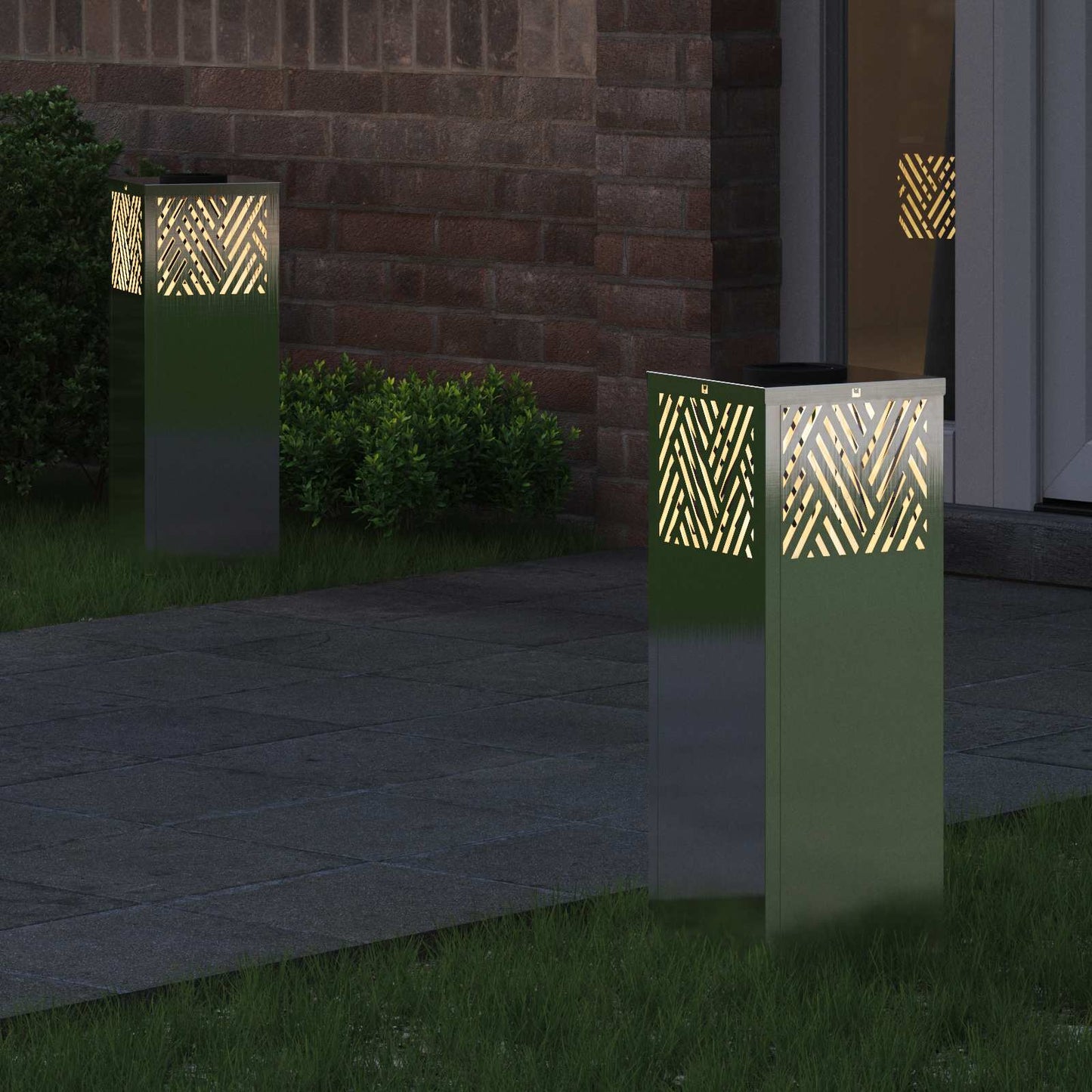 Solar LED Pad Licht 2 pcs Roestvrij staal Roestvrij staal is nu te koop bij PeponiXL, paradijselijk wonen!