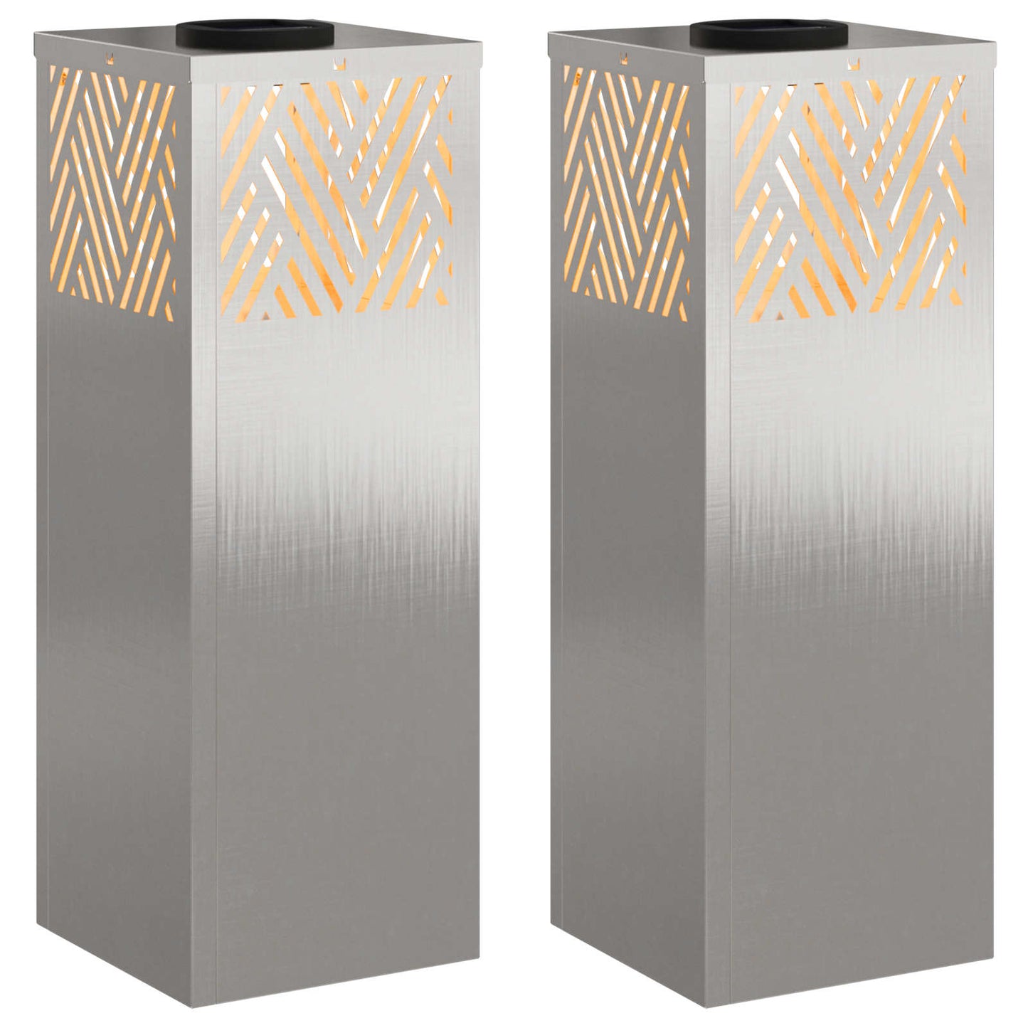 Solar LED Pad Licht 2 pcs Roestvrij staal Roestvrij staal is nu te koop bij PeponiXL, paradijselijk wonen!