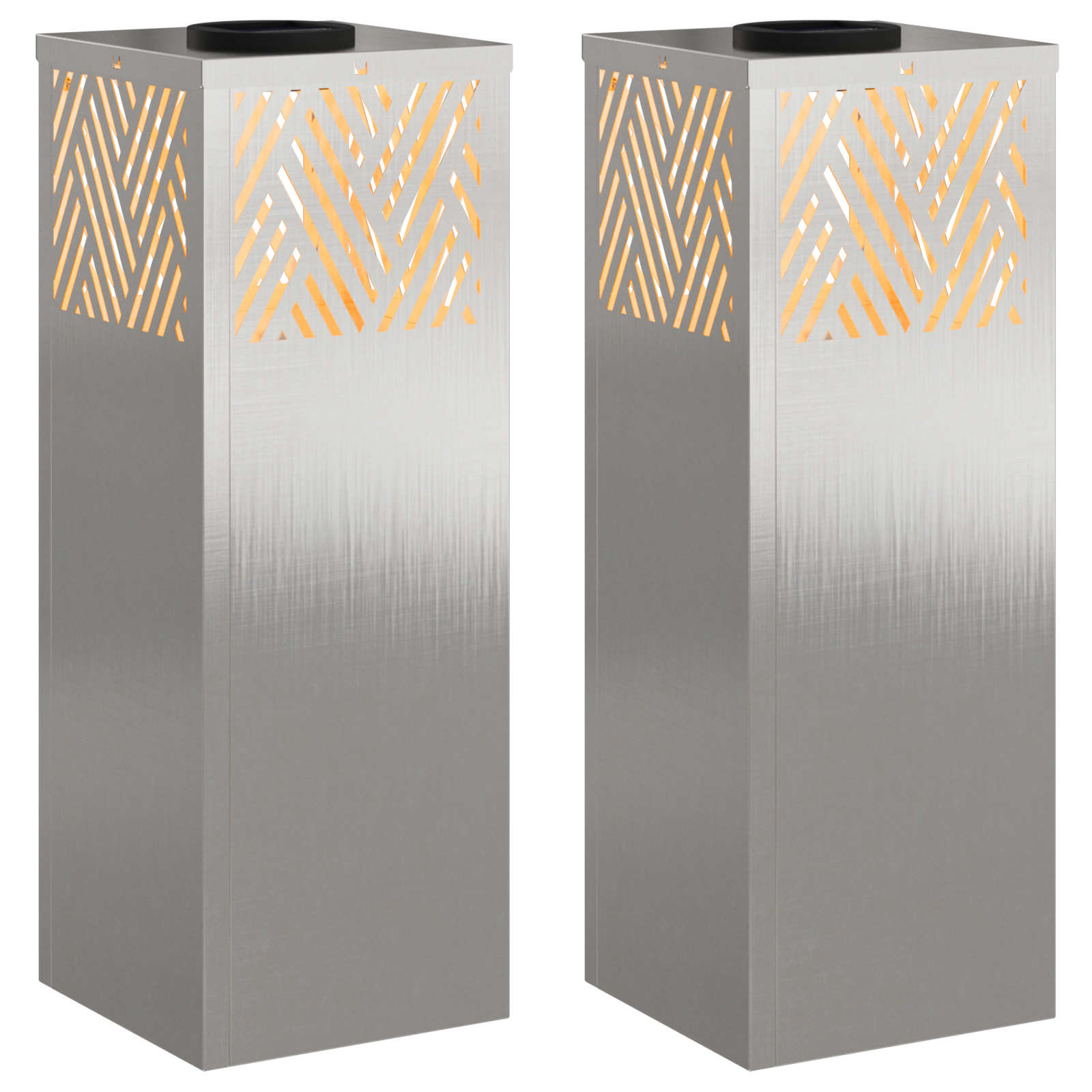 Solar LED Pad Licht 2 pcs Roestvrij staal Roestvrij staal is nu te koop bij PeponiXL, paradijselijk wonen!