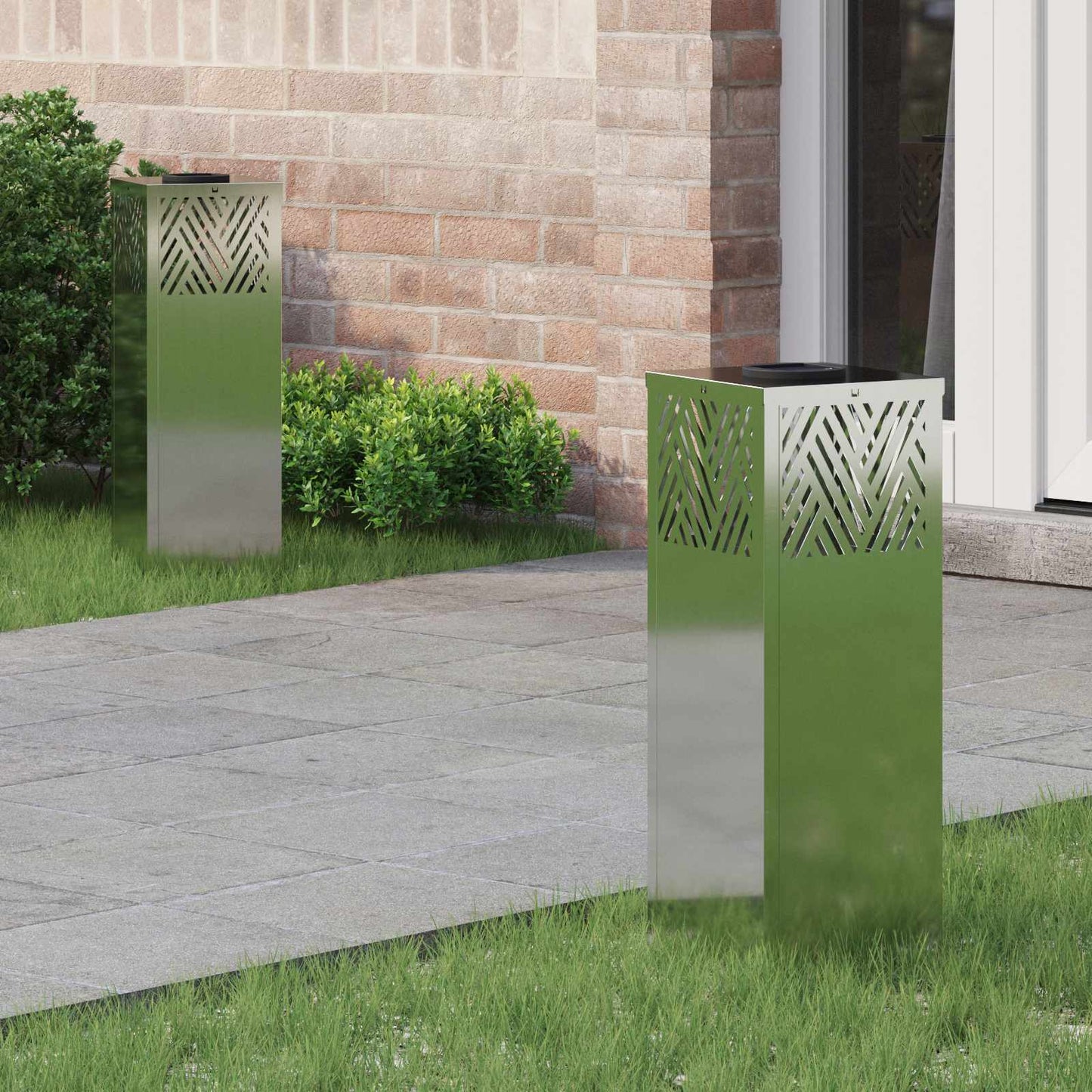 Solar LED Pad Licht 2 pcs Gegalvaniseerd Gegalvaniseerd is nu te koop bij PeponiXL, paradijselijk wonen!