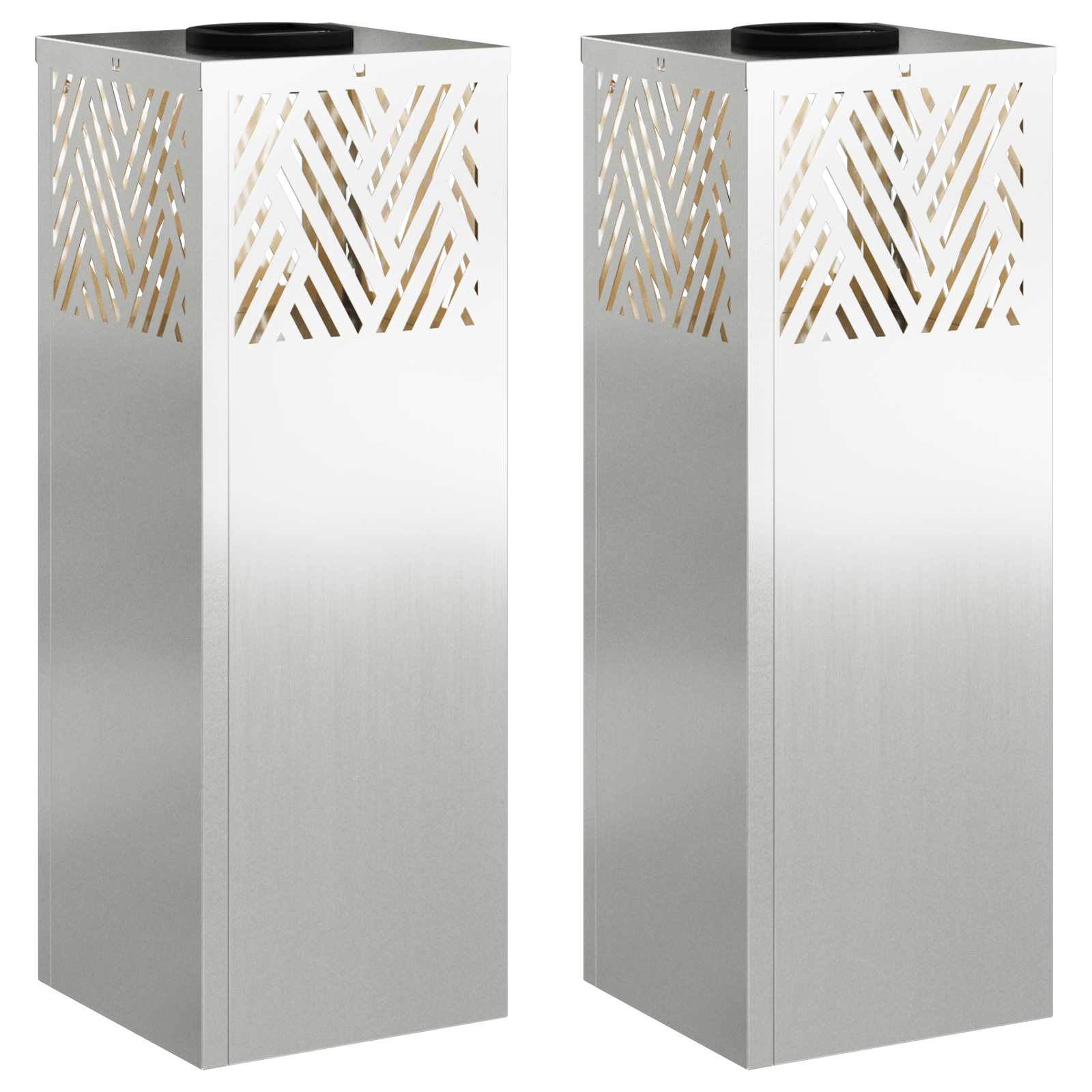 Solar LED Pad Licht 2 pcs Gegalvaniseerd Gegalvaniseerd is nu te koop bij PeponiXL, paradijselijk wonen!