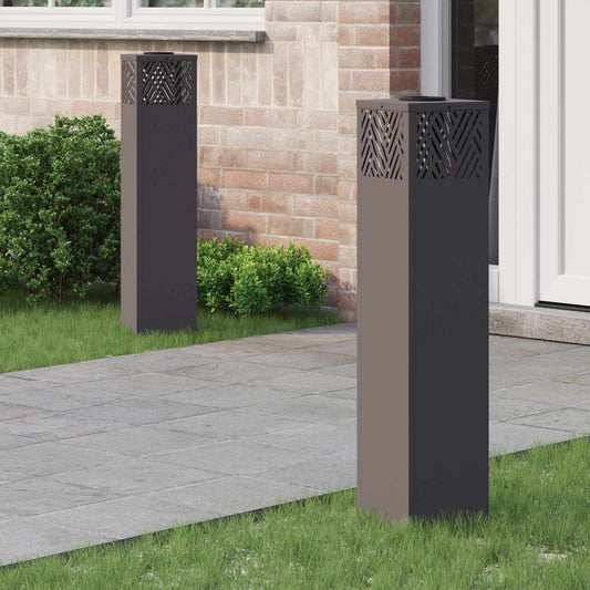 Solar LED Pad Licht Visgraat 2 pcs Zwart Koudgewalst staal is nu te koop bij PeponiXL, paradijselijk wonen!