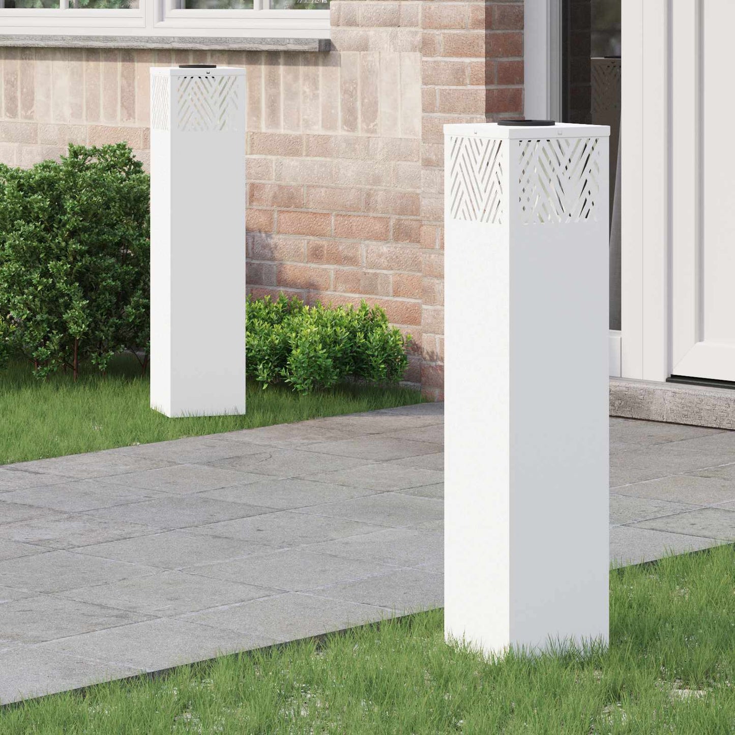 Solar LED Pad Licht Visgraat 2 pcs Wit Koudgewalst staal is nu te koop bij PeponiXL, paradijselijk wonen!