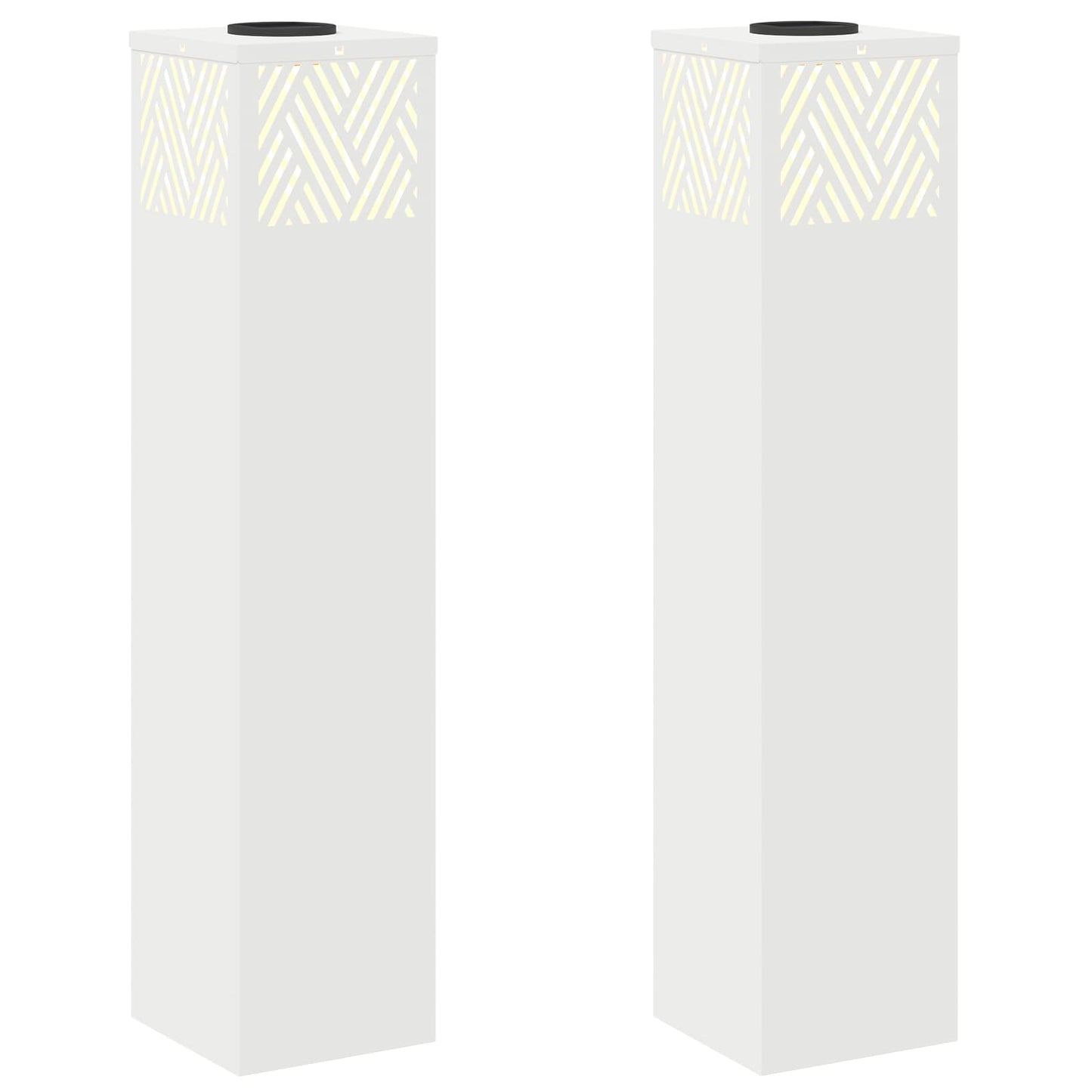 Solar LED Pad Licht Visgraat 2 pcs Wit Koudgewalst staal is nu te koop bij PeponiXL, paradijselijk wonen!