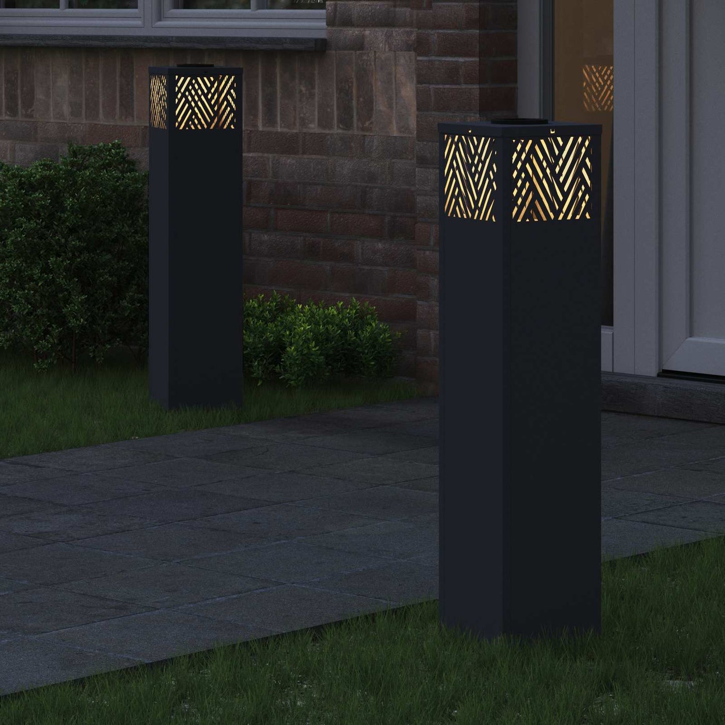 Solar LED Pad Licht 2 pcs Antraciet Koudgewalst staal is nu te koop bij PeponiXL, paradijselijk wonen!