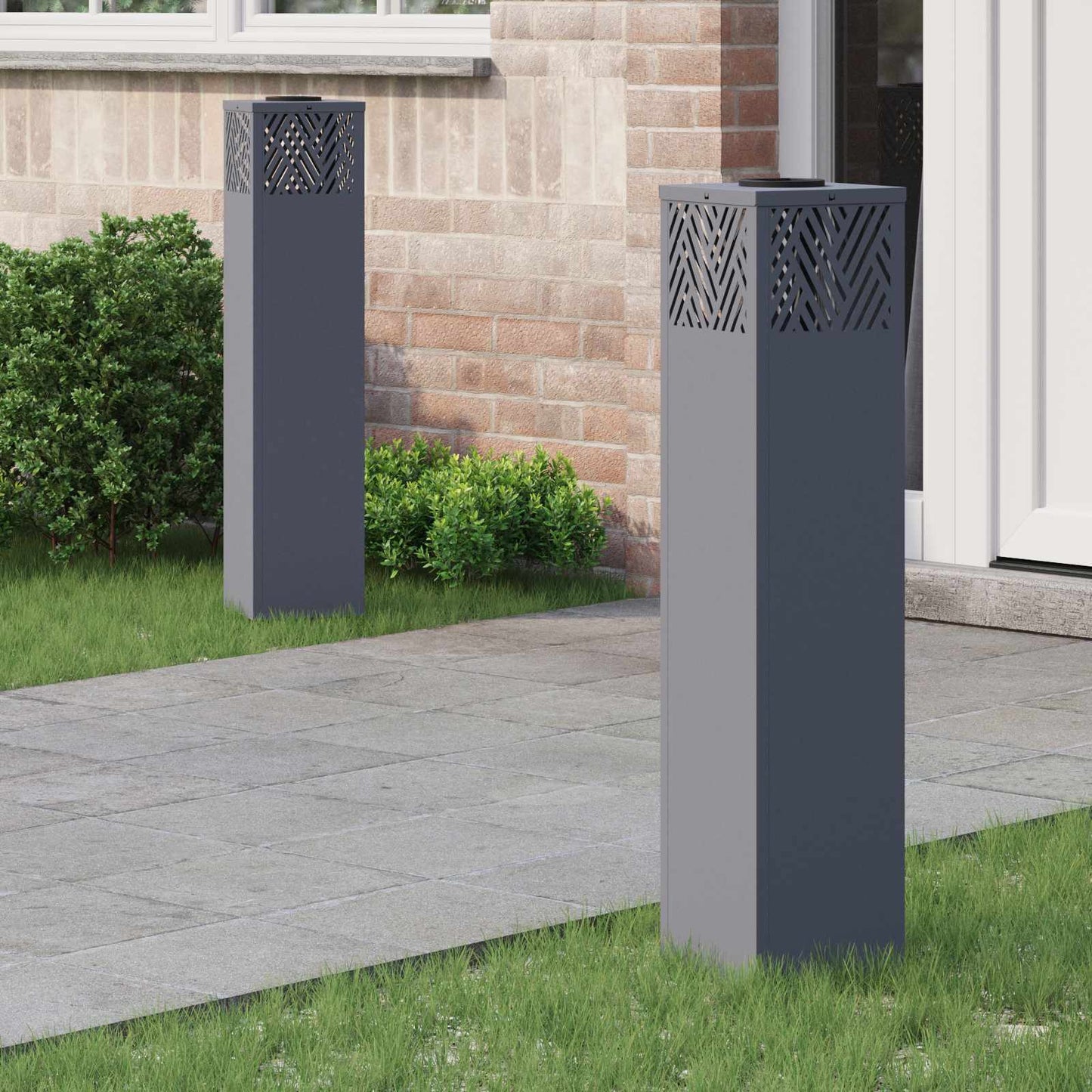 Solar LED Pad Licht 2 pcs Antraciet Koudgewalst staal is nu te koop bij PeponiXL, paradijselijk wonen!