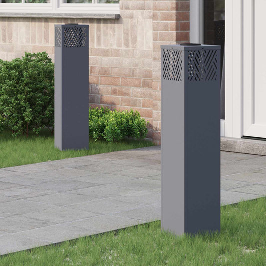 Solar LED Pad Licht Visgraat 2 pcs Antraciet Koudgewalst staal is nu te koop bij PeponiXL, paradijselijk wonen!