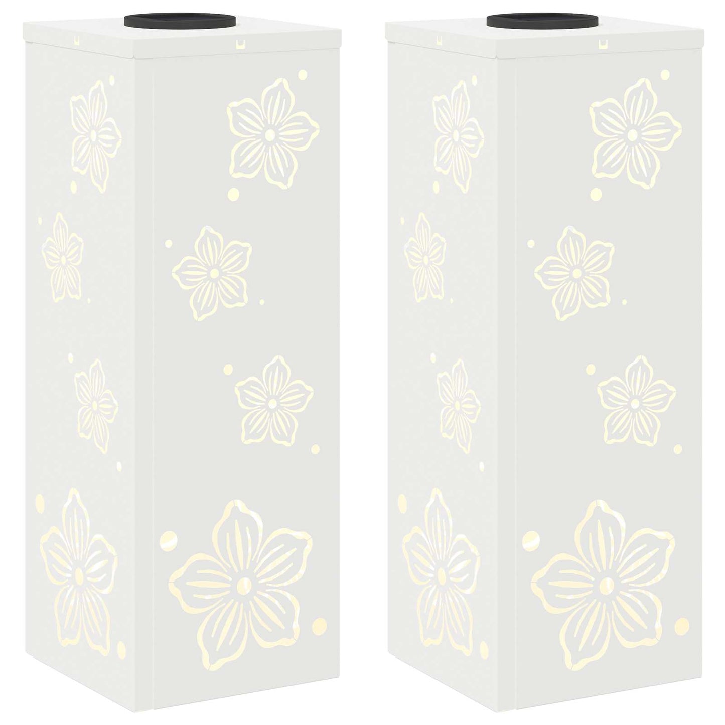 Solar LED Pad Licht 2 pcs Wit Koudgewalst staal is nu te koop bij PeponiXL, paradijselijk wonen!