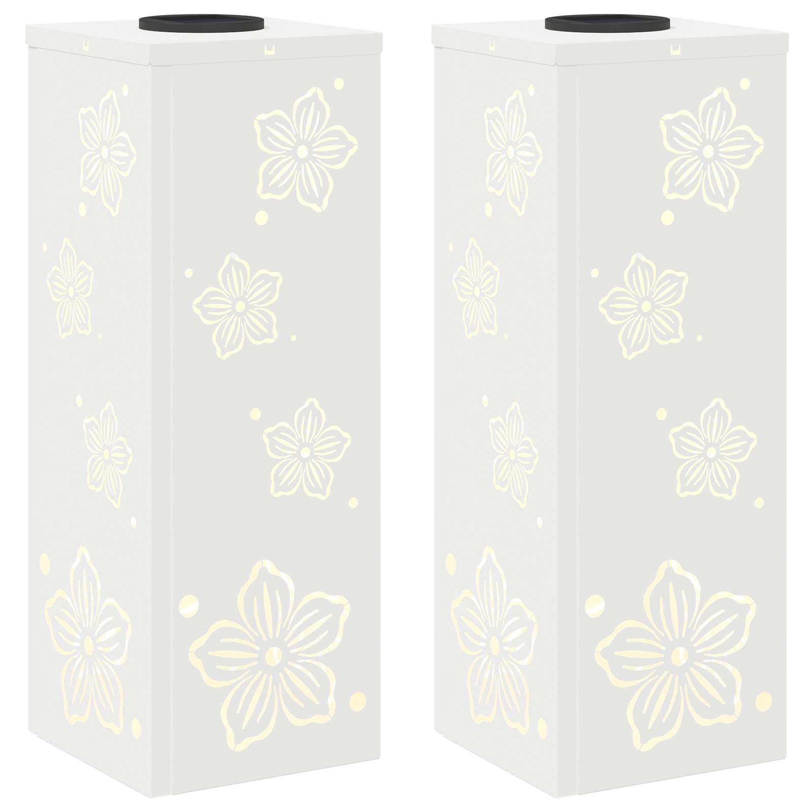 Solar LED Pad Licht 2 pcs Wit Koudgewalst staal is nu te koop bij PeponiXL, paradijselijk wonen!