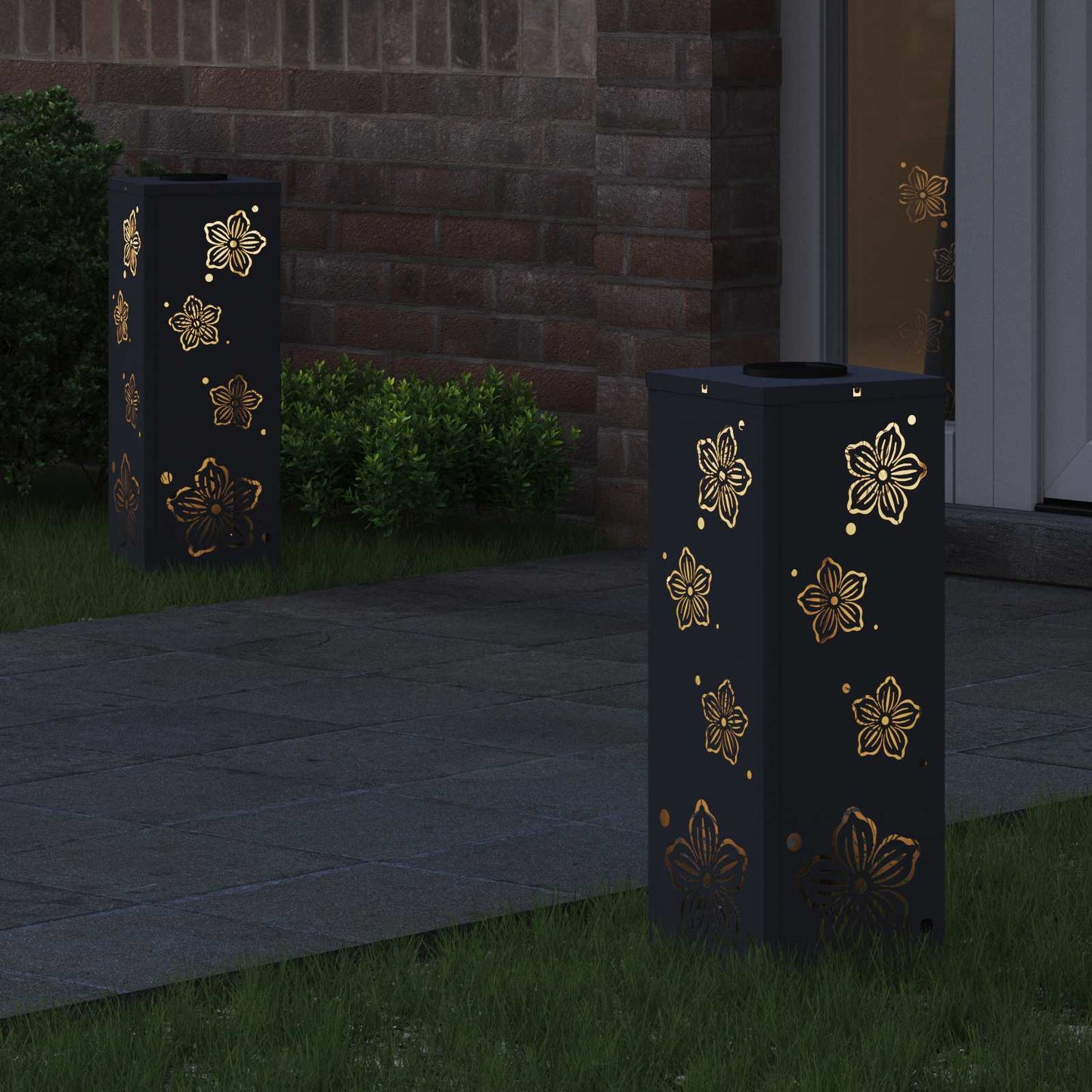 Solar LED Pad Licht 2 pcs Antraciet Koudgewalst staal is nu te koop bij PeponiXL, paradijselijk wonen!