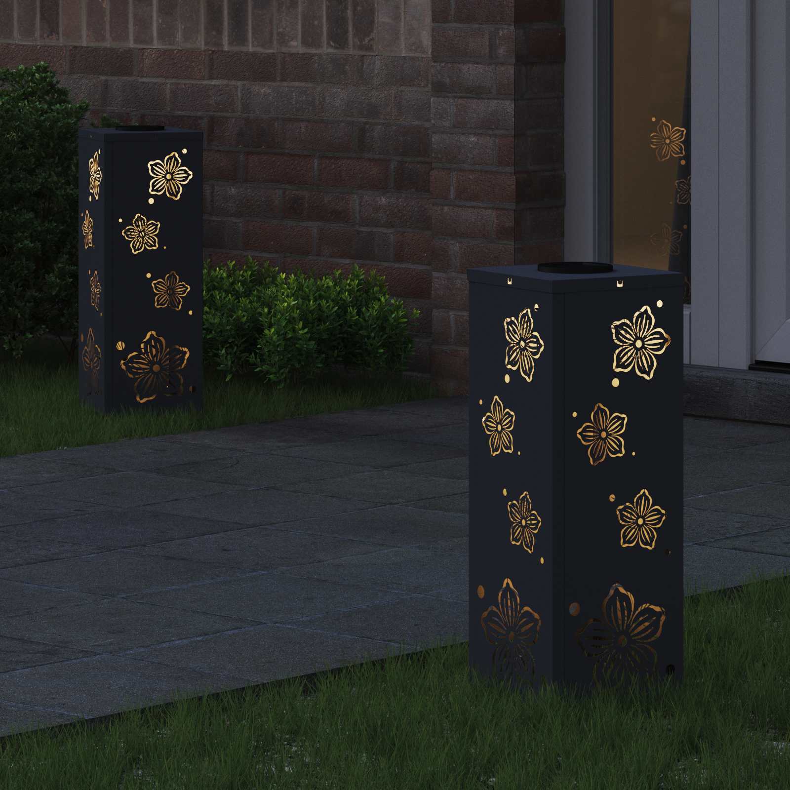 Solar LED Pad Licht 2 pcs Antraciet Koudgewalst staal is nu te koop bij PeponiXL, paradijselijk wonen!