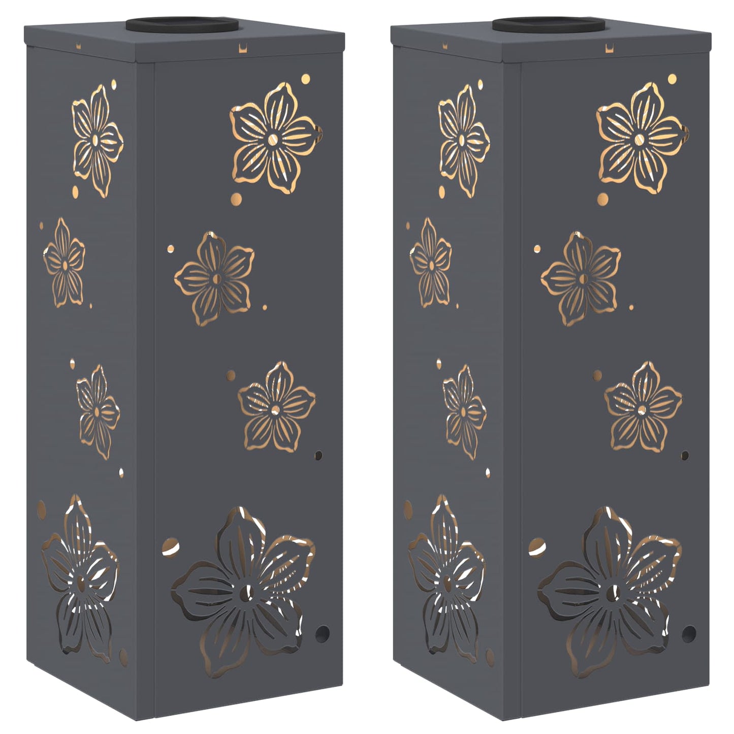 Solar LED Pad Licht 2 pcs Antraciet Koudgewalst staal is nu te koop bij PeponiXL, paradijselijk wonen!