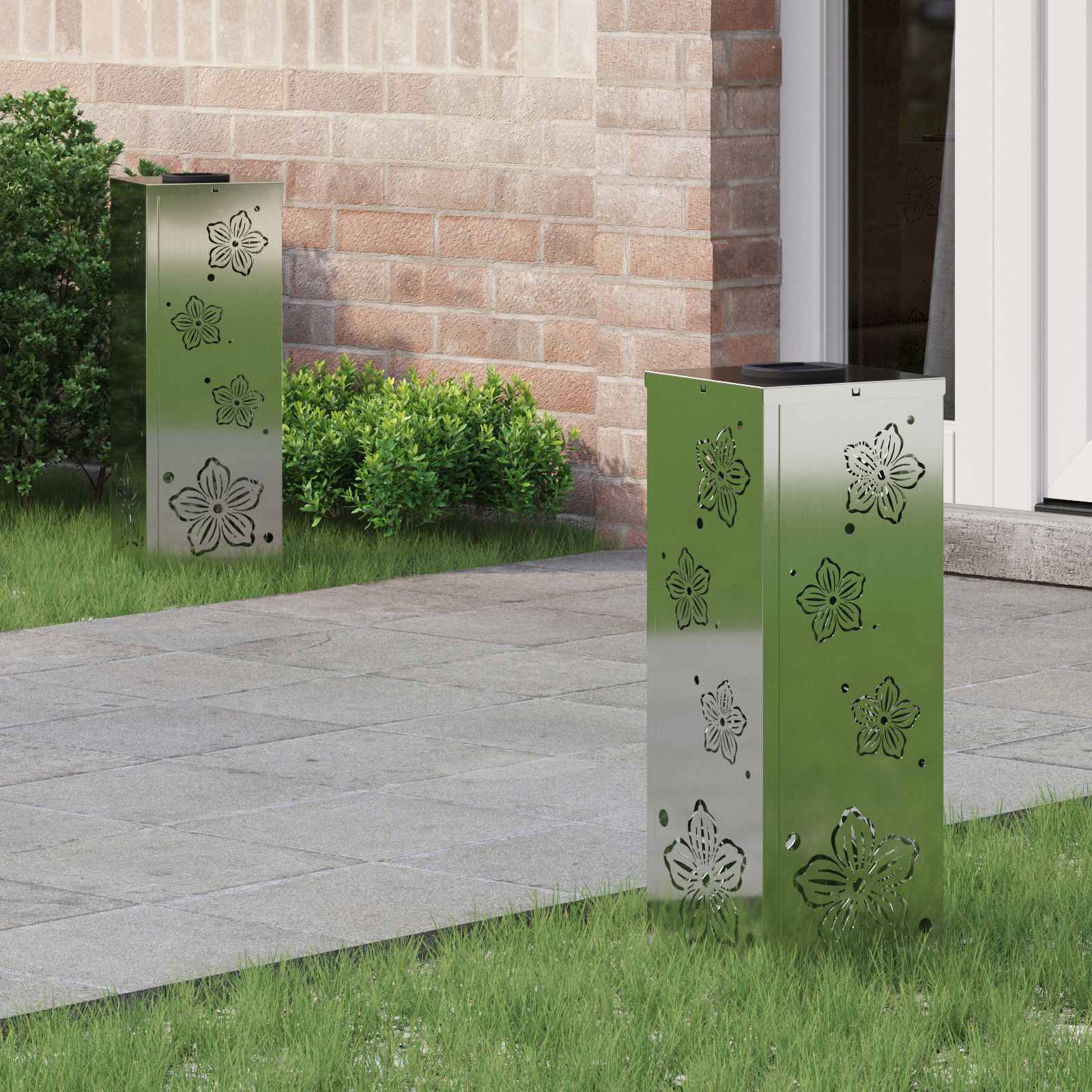 Solar LED Pad Licht 2 pcs Gegalvaniseerd Gegalvaniseerd is nu te koop bij PeponiXL, paradijselijk wonen!