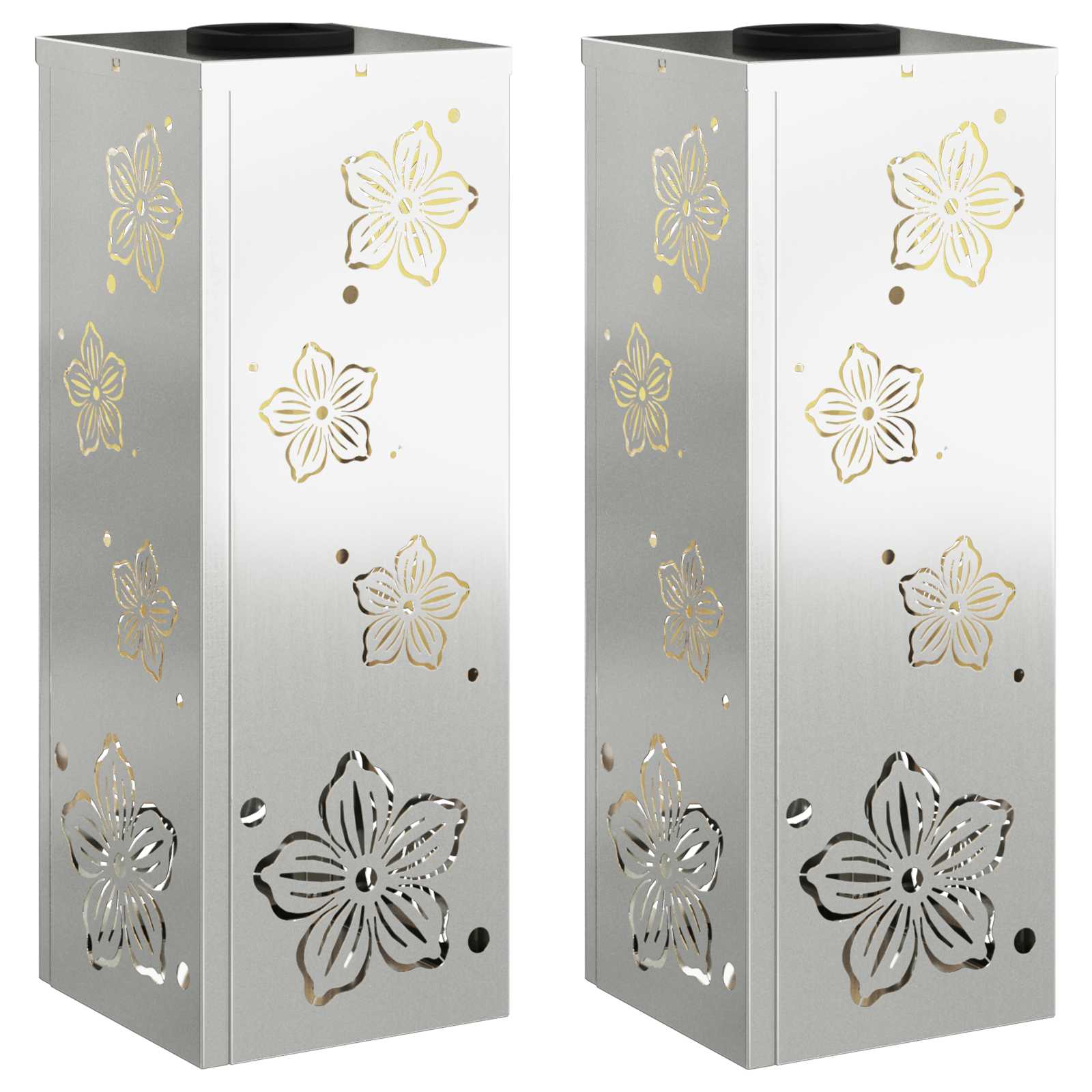 Solar LED Pad Licht 2 pcs Gegalvaniseerd Gegalvaniseerd is nu te koop bij PeponiXL, paradijselijk wonen!