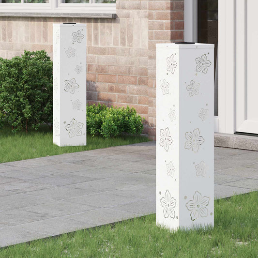 Solar LED Pad Licht 2 pcs Wit Koudgewalst staal is nu te koop bij PeponiXL, paradijselijk wonen!