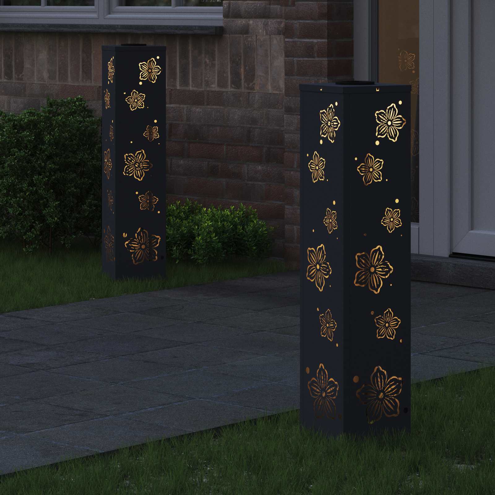 Solar LED Pad Licht 2 pcs Antraciet Koudgewalst staal is nu te koop bij PeponiXL, paradijselijk wonen!