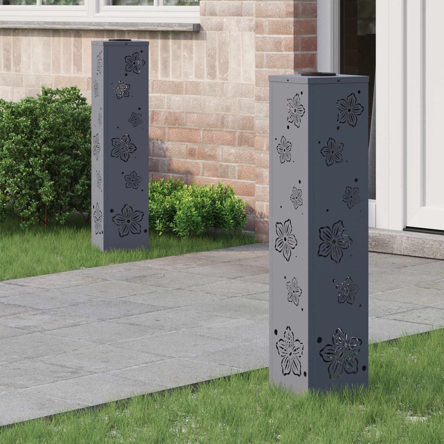 Solar LED Pad Licht 2 pcs Antraciet Koudgewalst staal is nu te koop bij PeponiXL, paradijselijk wonen!