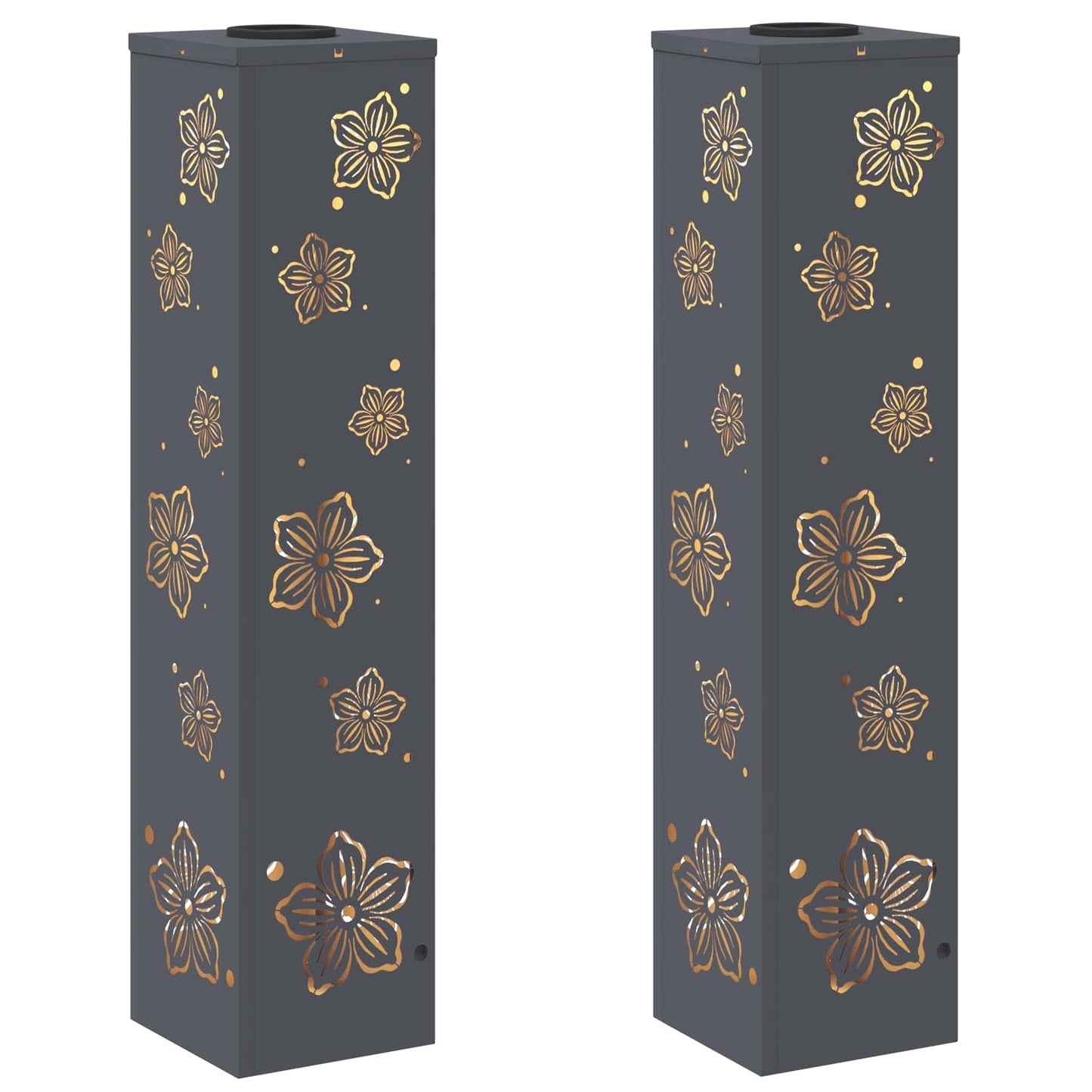 Solar LED Pad Licht 2 pcs Antraciet Koudgewalst staal is nu te koop bij PeponiXL, paradijselijk wonen!