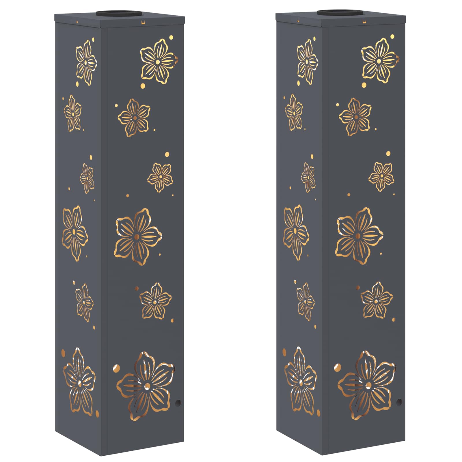 Solar LED Pad Licht 2 pcs Antraciet Koudgewalst staal is nu te koop bij PeponiXL, paradijselijk wonen!