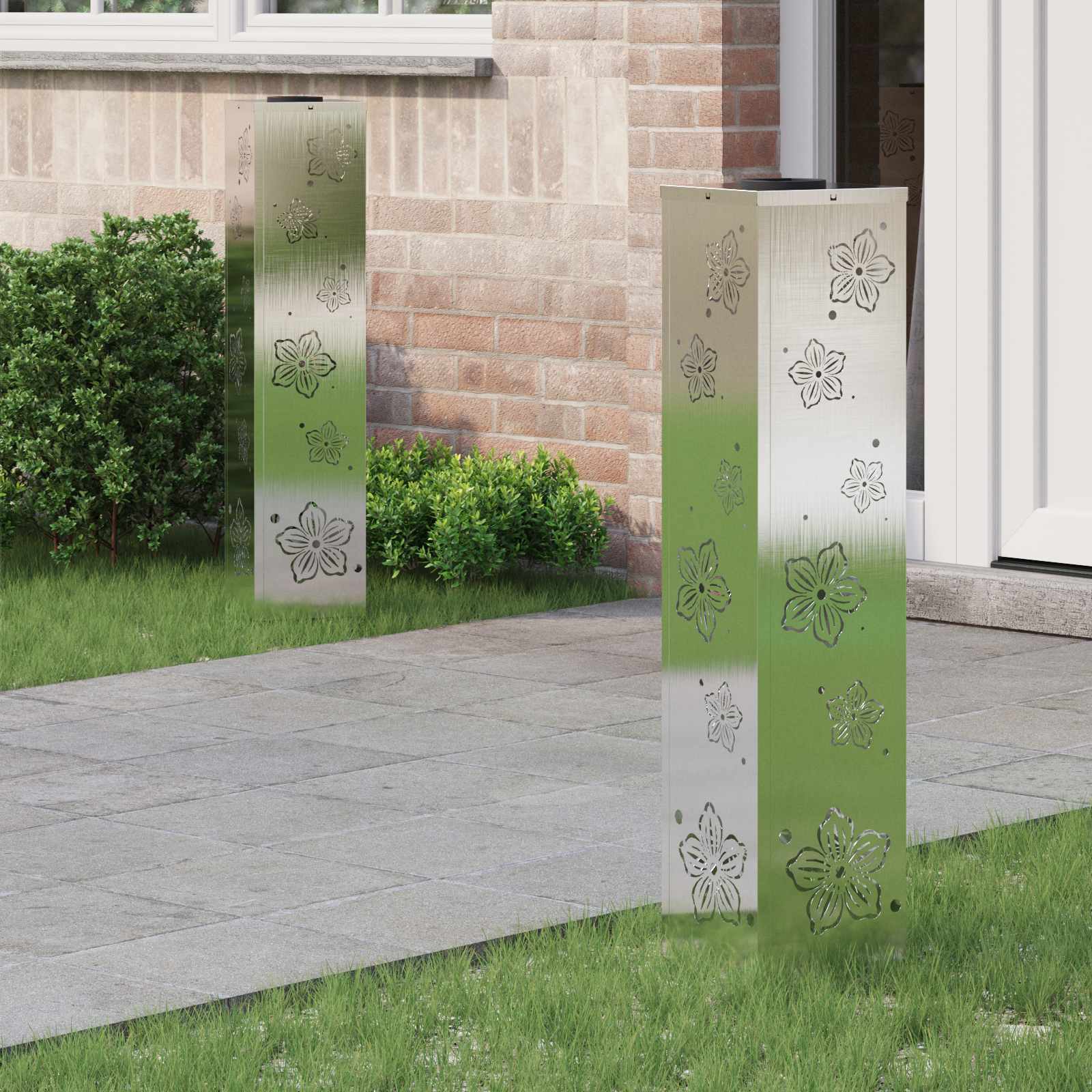 Solar LED Pad Licht 2 pcs Roestvrij staal Roestvrij staal is nu te koop bij PeponiXL, paradijselijk wonen!