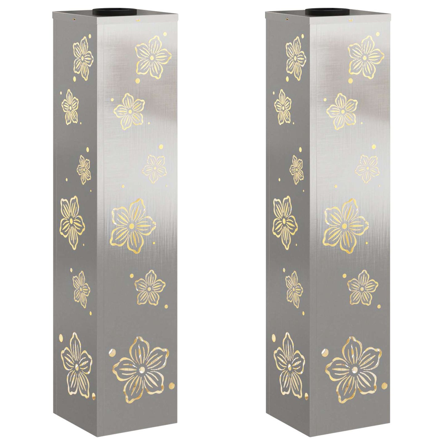 Solar LED Pad Licht 2 pcs Roestvrij staal Roestvrij staal is nu te koop bij PeponiXL, paradijselijk wonen!