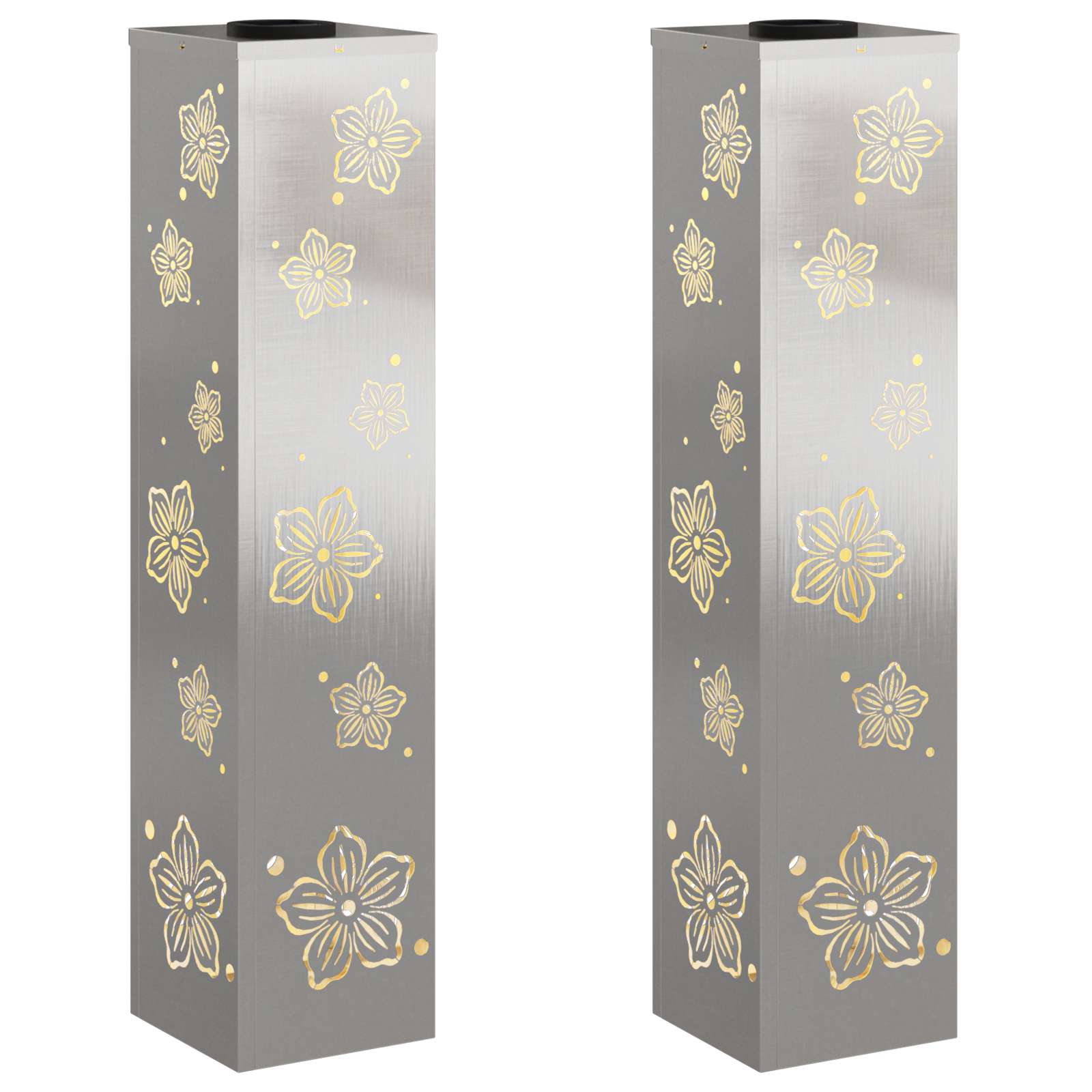 Solar LED Pad Licht 2 pcs Roestvrij staal Roestvrij staal is nu te koop bij PeponiXL, paradijselijk wonen!