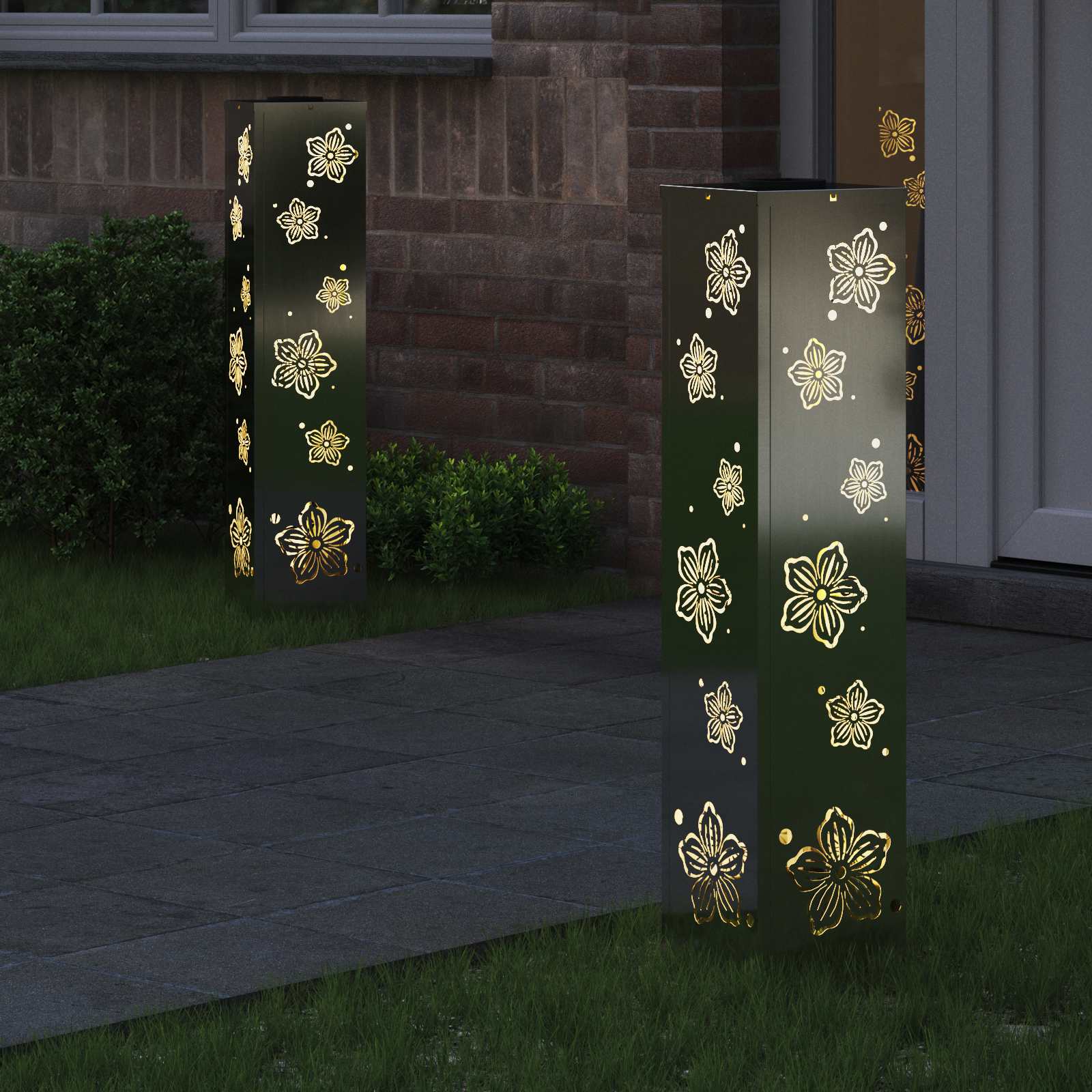 Solar LED Pad Licht 2 pcs Gegalvaniseerd Gegalvaniseerd is nu te koop bij PeponiXL, paradijselijk wonen!