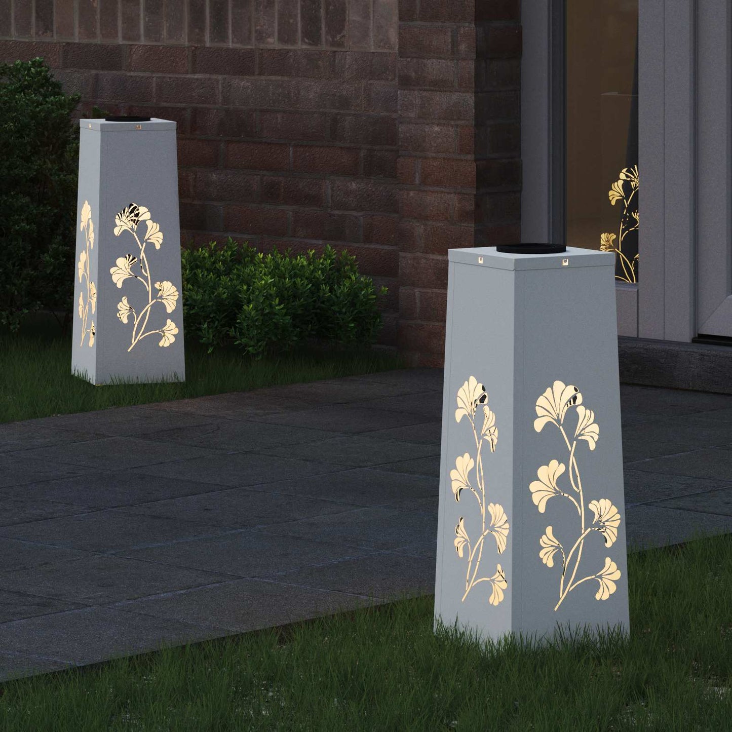 Solar LED Pad Licht 2 pcs Wit Koudgewalst staal is nu te koop bij PeponiXL, paradijselijk wonen!
