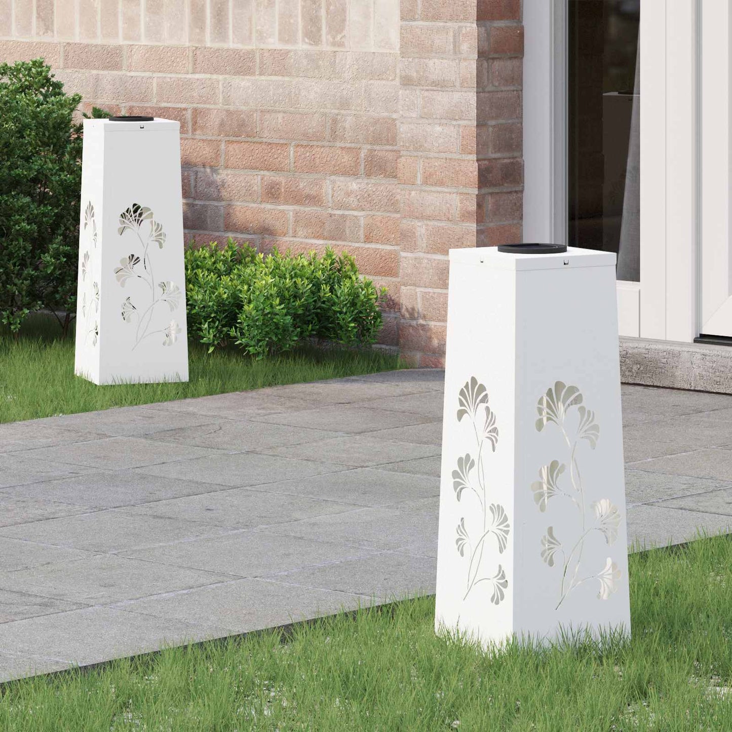 Solar LED Pad Licht 2 pcs Wit Koudgewalst staal is nu te koop bij PeponiXL, paradijselijk wonen!