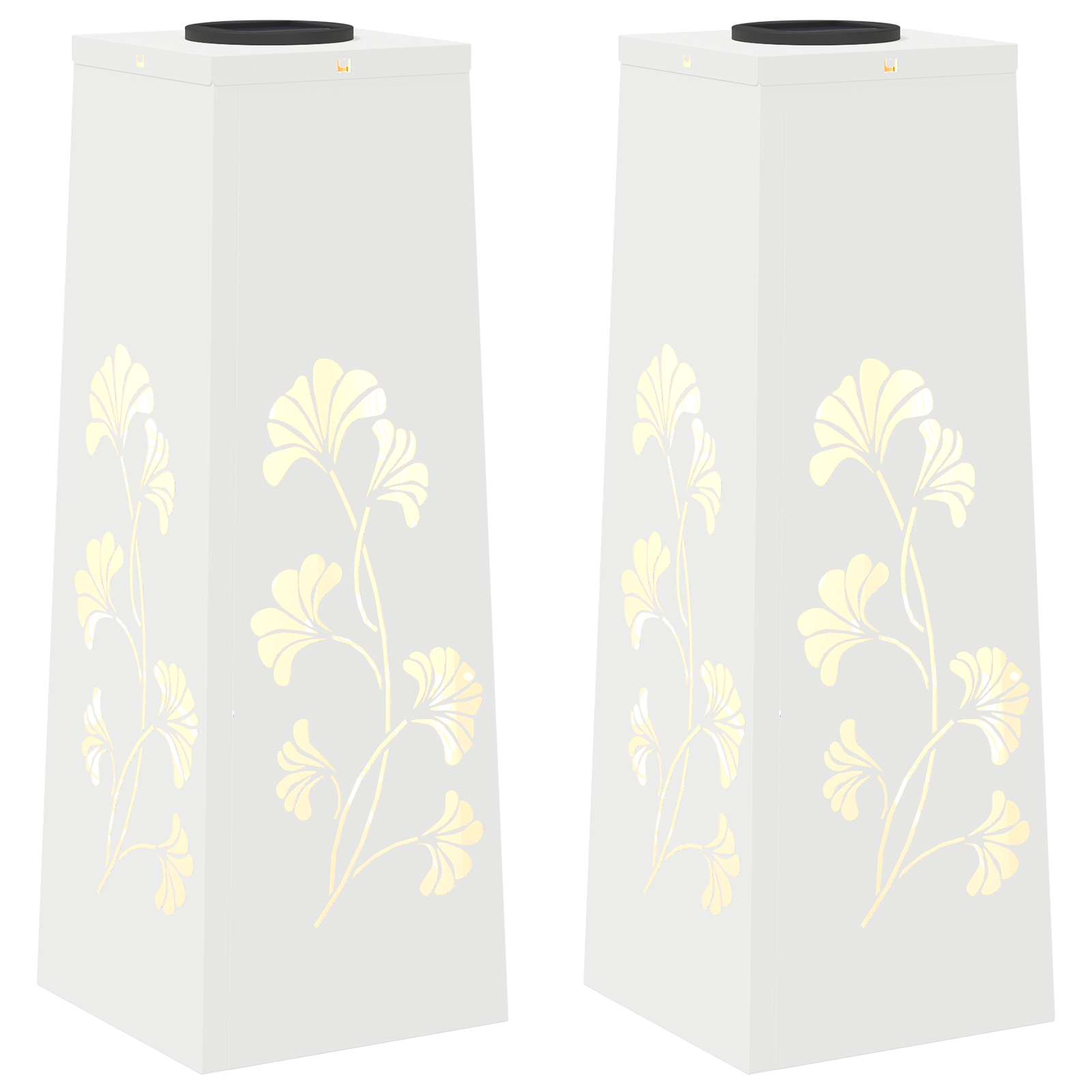Solar LED Pad Licht 2 pcs Wit Koudgewalst staal is nu te koop bij PeponiXL, paradijselijk wonen!