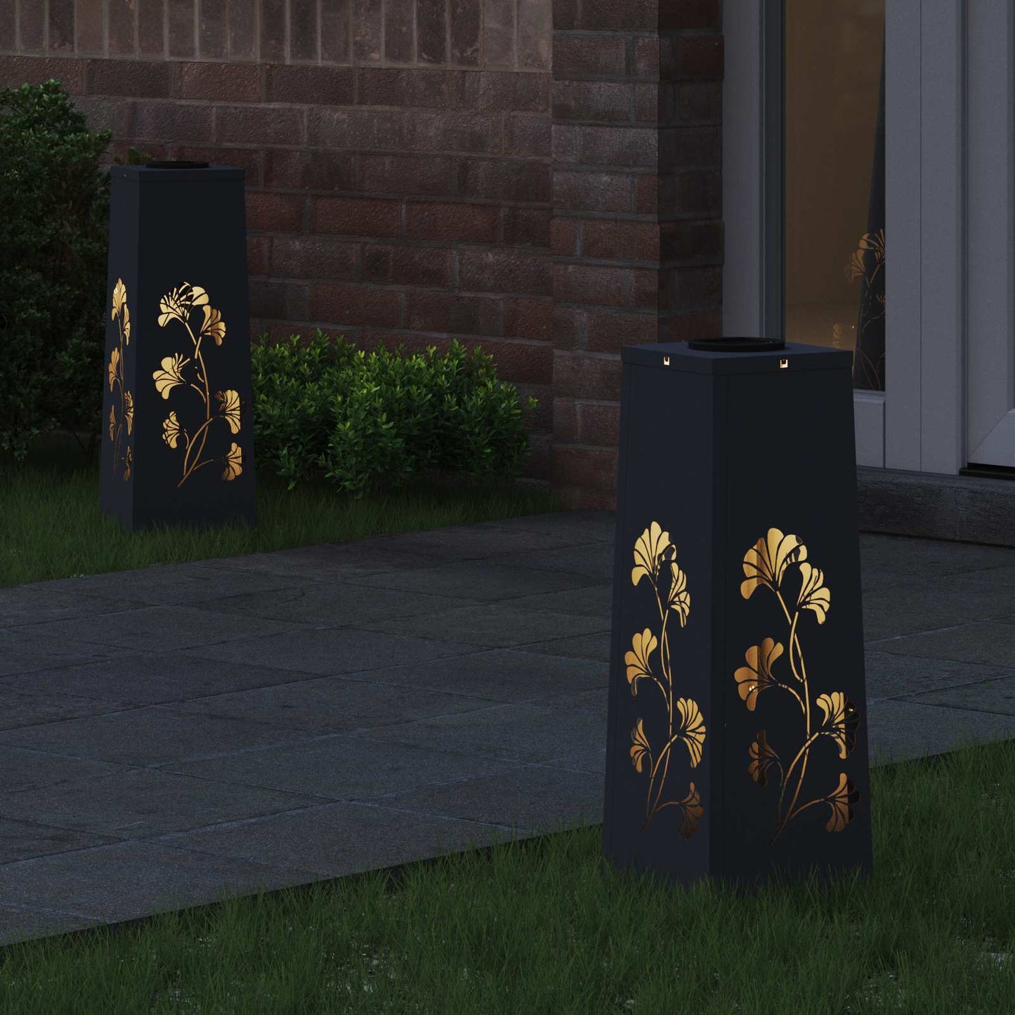Solar LED Pad Licht 2 pcs Antraciet Koudgewalst staal is nu te koop bij PeponiXL, paradijselijk wonen!