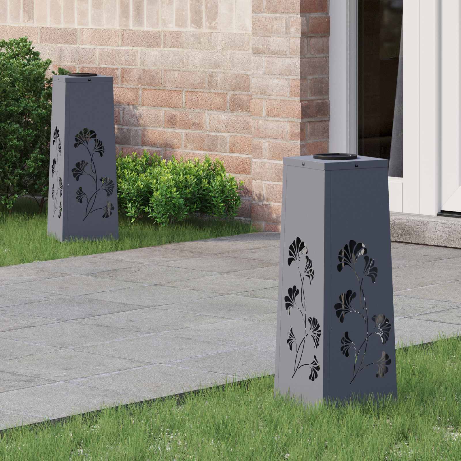 Solar LED Pad Licht 2 pcs Antraciet Koudgewalst staal is nu te koop bij PeponiXL, paradijselijk wonen!