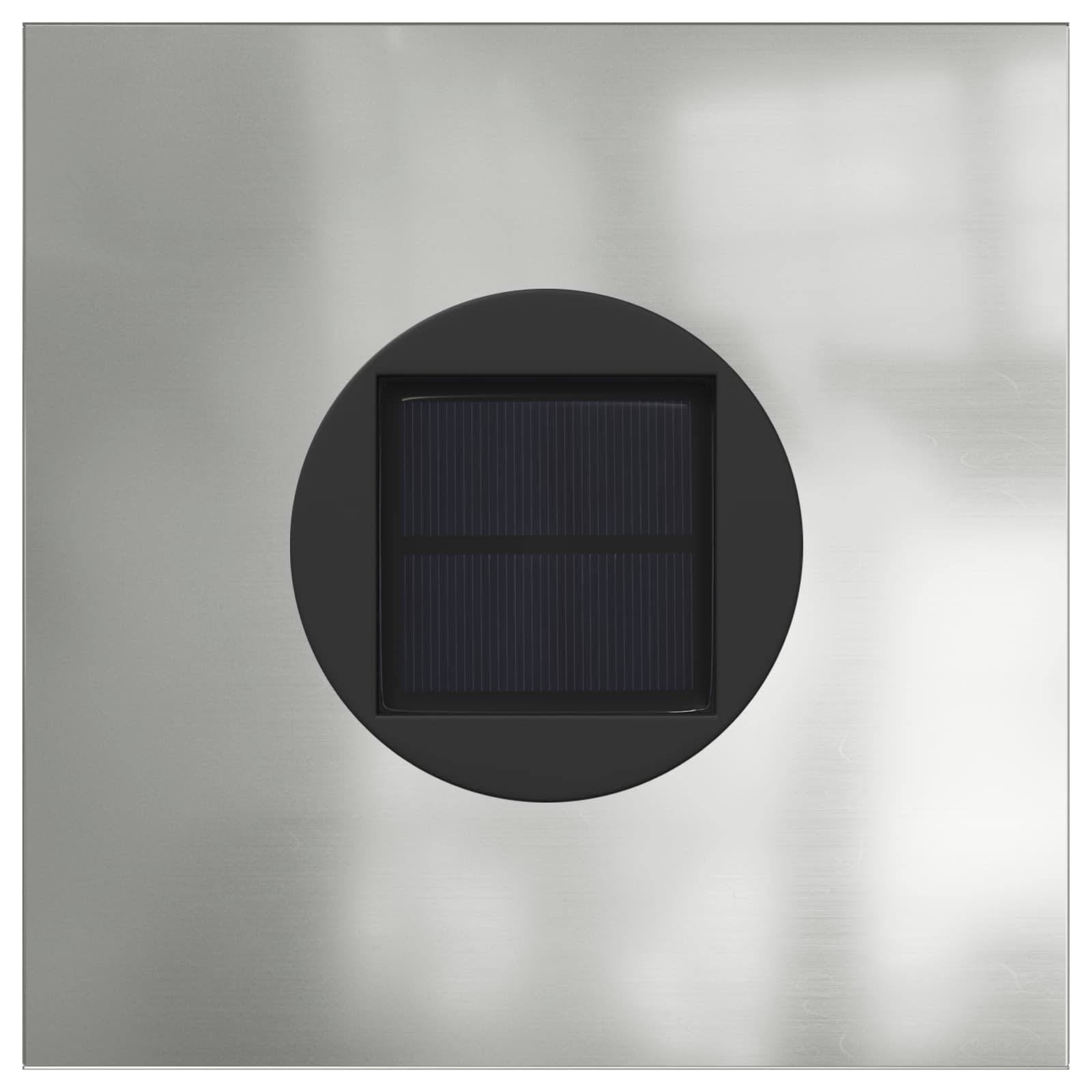 Solar LED Pad Licht 2 pcs Zilver Gegalvaniseerd staal is nu te koop bij PeponiXL, paradijselijk wonen!