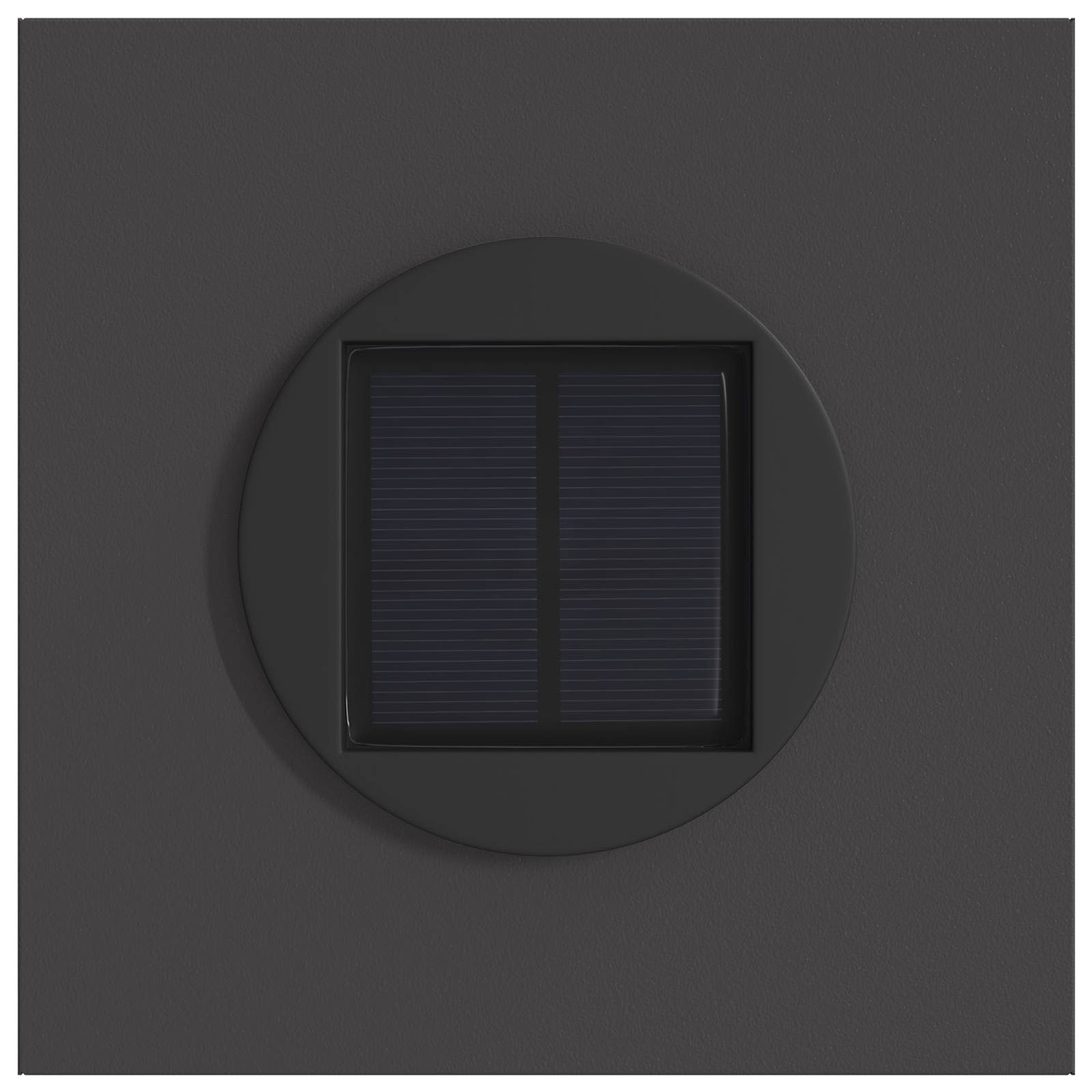 Solar LED Pad Licht 2 pcs Zwart Koudgewalst staal is nu te koop bij PeponiXL, paradijselijk wonen!