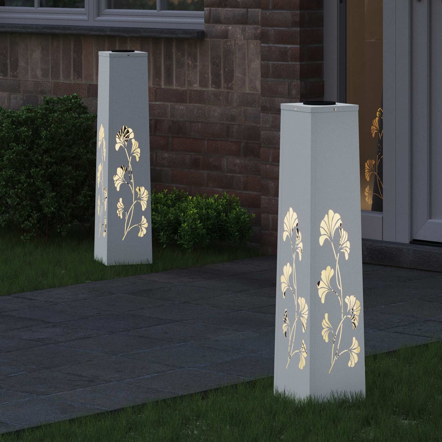 Solar LED Pad Licht 2 pcs Wit Koudgewalst staal is nu te koop bij PeponiXL, paradijselijk wonen!
