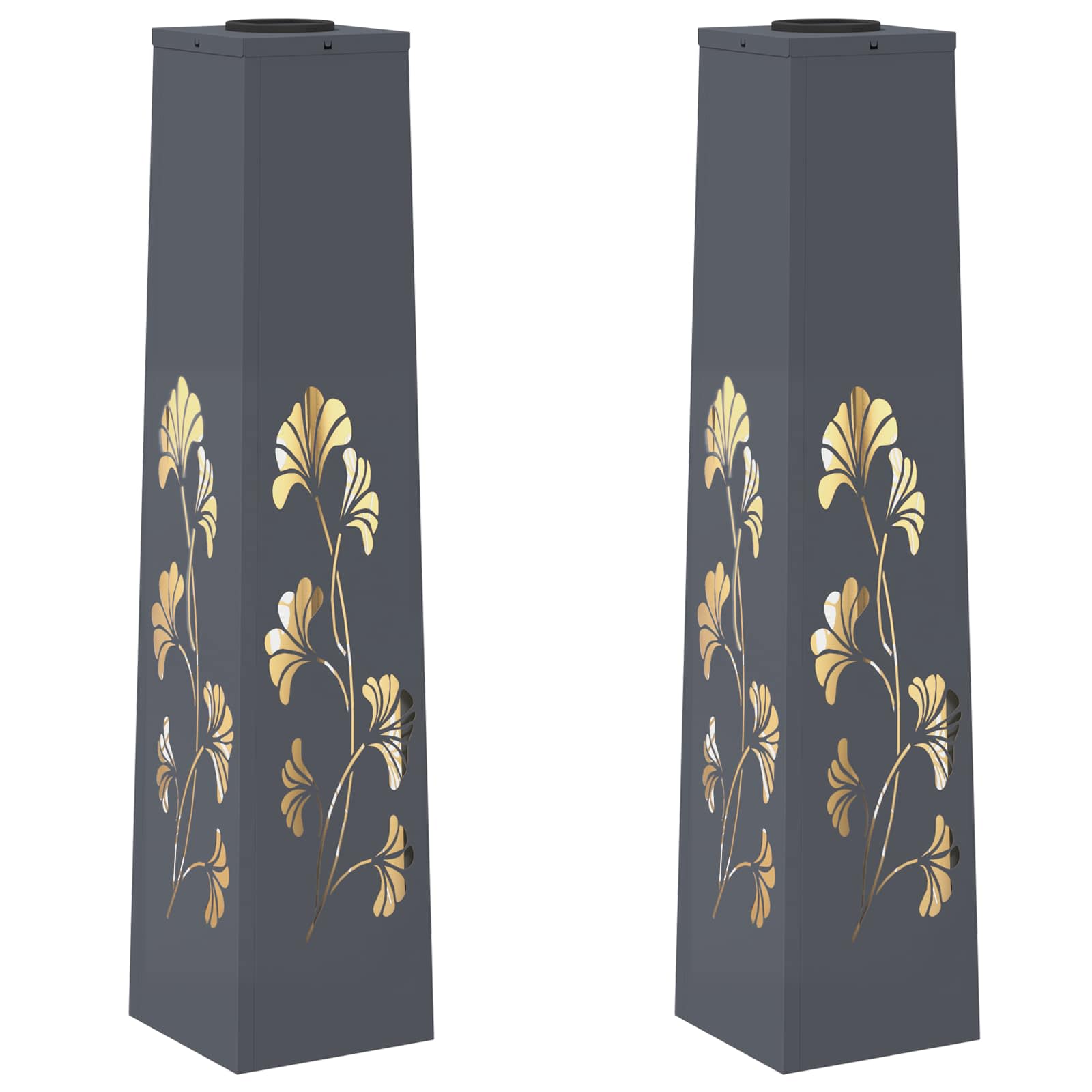 Solar LED Pad Licht 2 pcs Antraciet Koudgewalst staal is nu te koop bij PeponiXL, paradijselijk wonen!