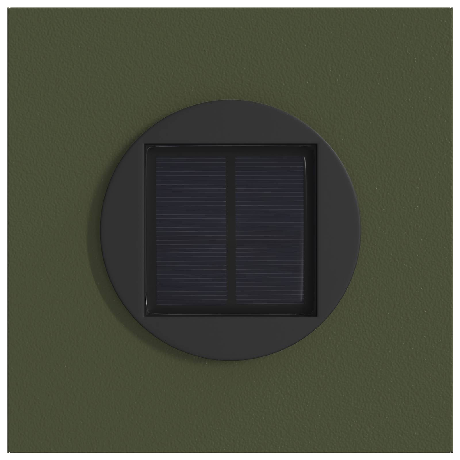 Solar LED Pad Licht 2 pcs Olijf Groen Koudgewalst staal is nu te koop bij PeponiXL, paradijselijk wonen!