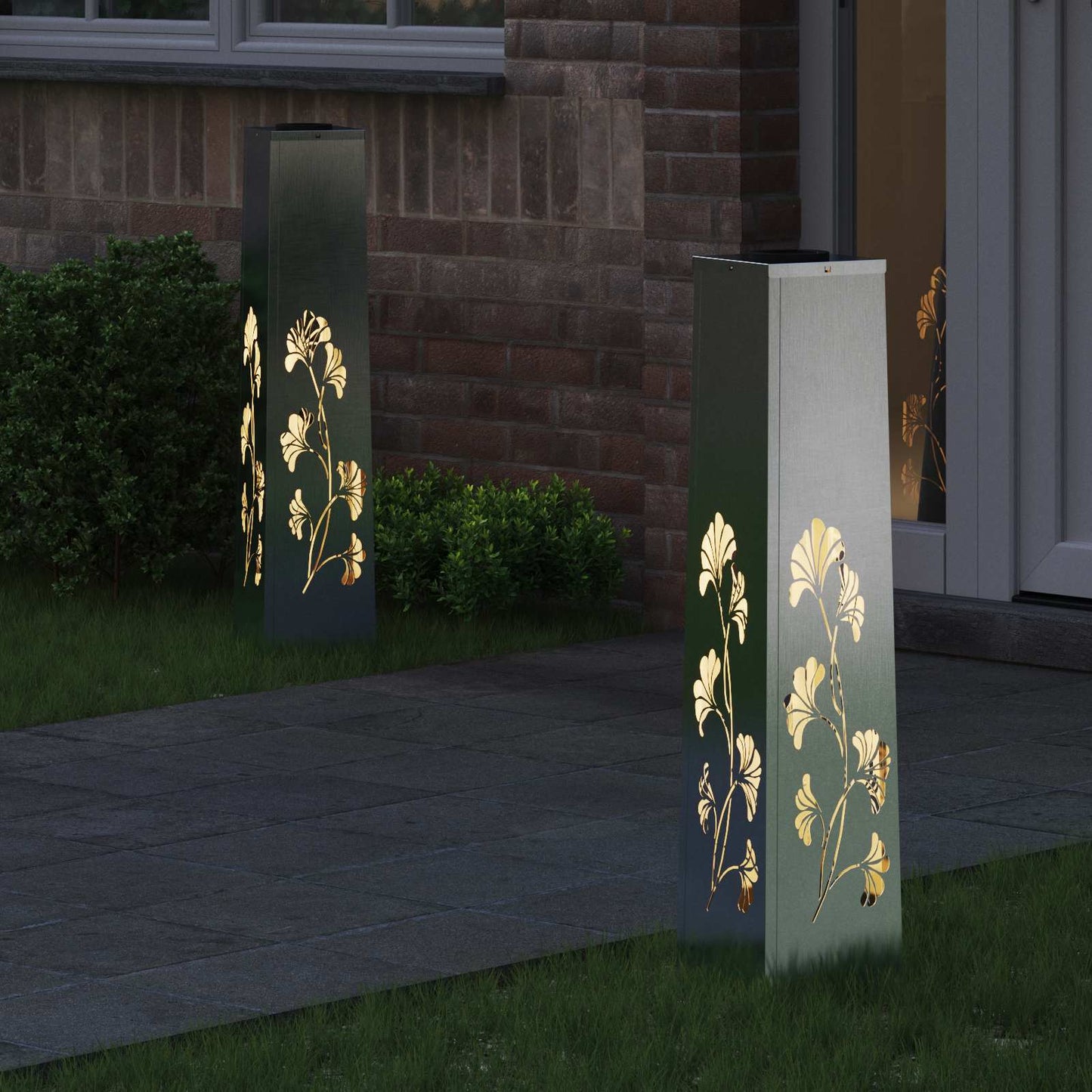 Solar LED Pad Licht 2 pcs Roestvrij staal Roestvrij staal is nu te koop bij PeponiXL, paradijselijk wonen!