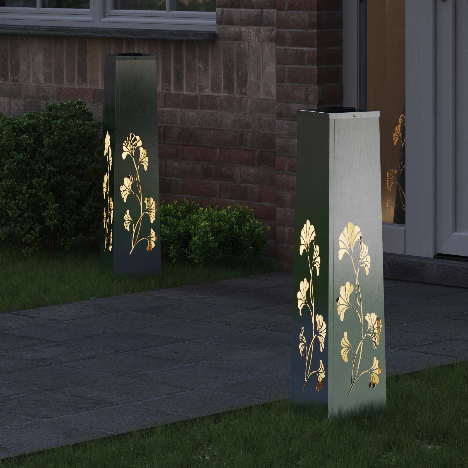 Solar LED Pad Licht 2 pcs Roestvrij staal Roestvrij staal is nu te koop bij PeponiXL, paradijselijk wonen!