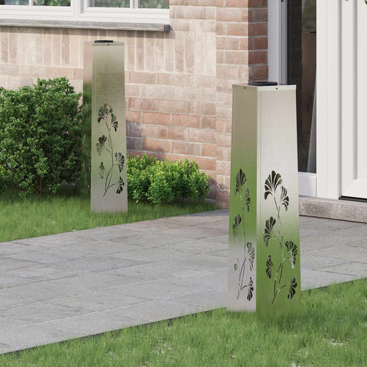 Solar LED Pad Licht 2 pcs Roestvrij staal Roestvrij staal is nu te koop bij PeponiXL, paradijselijk wonen!