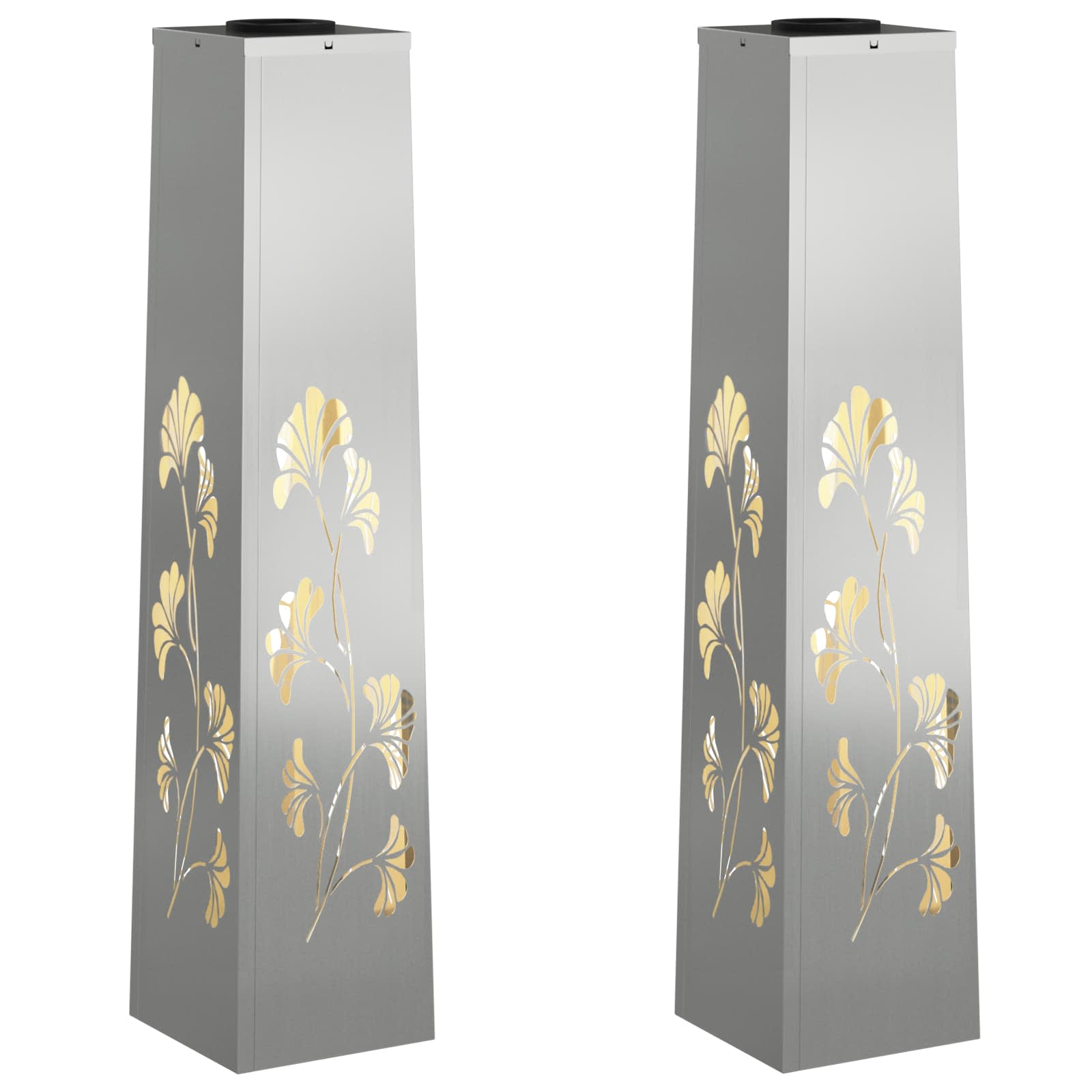 Solar LED Pad Licht 2 pcs Gegalvaniseerd Gegalvaniseerd is nu te koop bij PeponiXL, paradijselijk wonen!