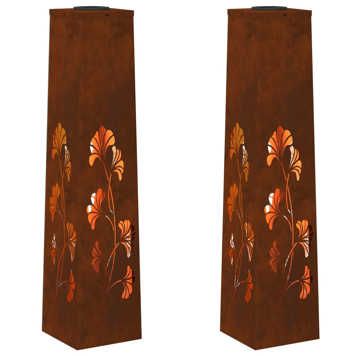 Solar LED Pad Licht 2 pcs Cortenstaal Cortenstaal is nu te koop bij PeponiXL, paradijselijk wonen!