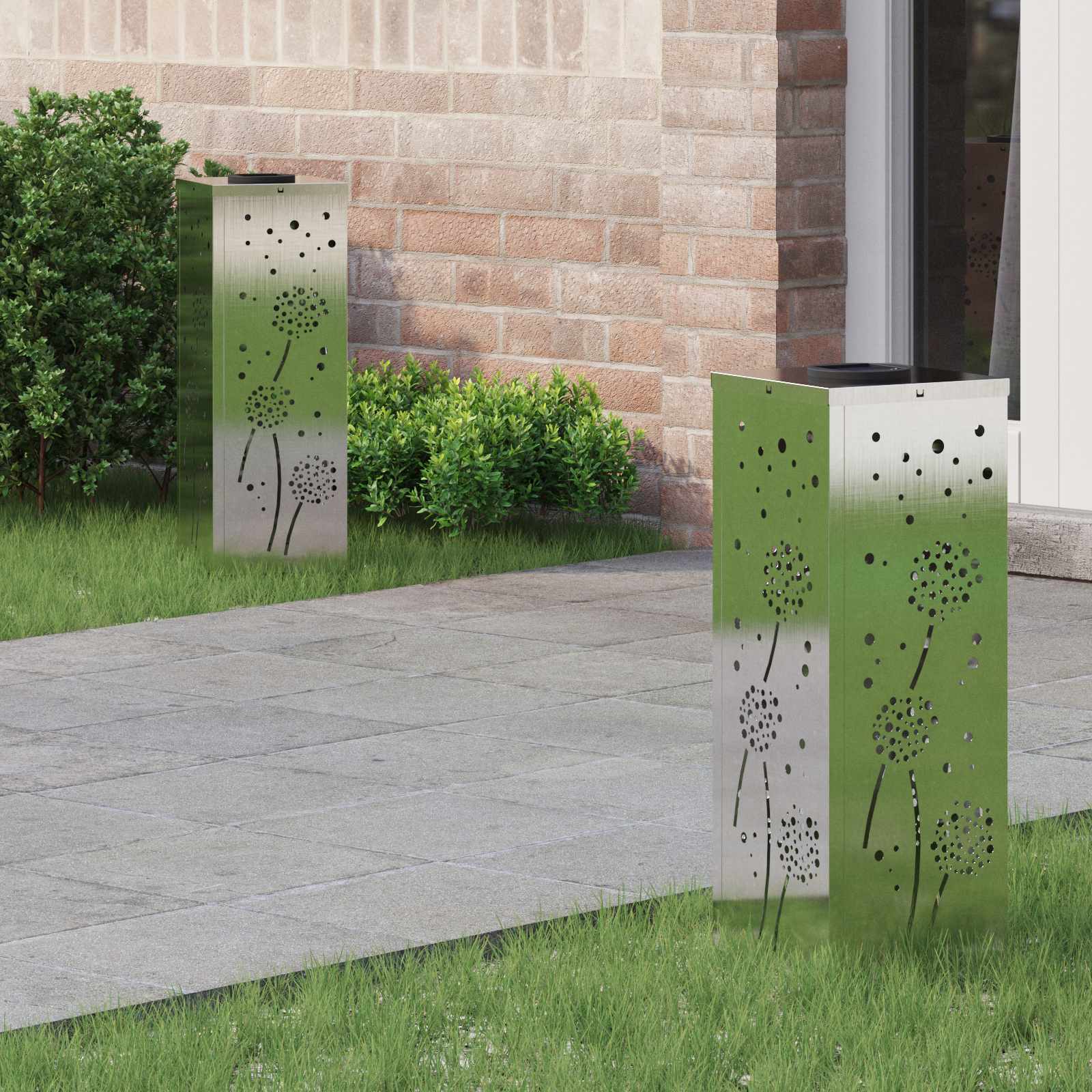 Solar LED Pad Licht 2 pcs Roestvrij staal Roestvrij staal is nu te koop bij PeponiXL, paradijselijk wonen!