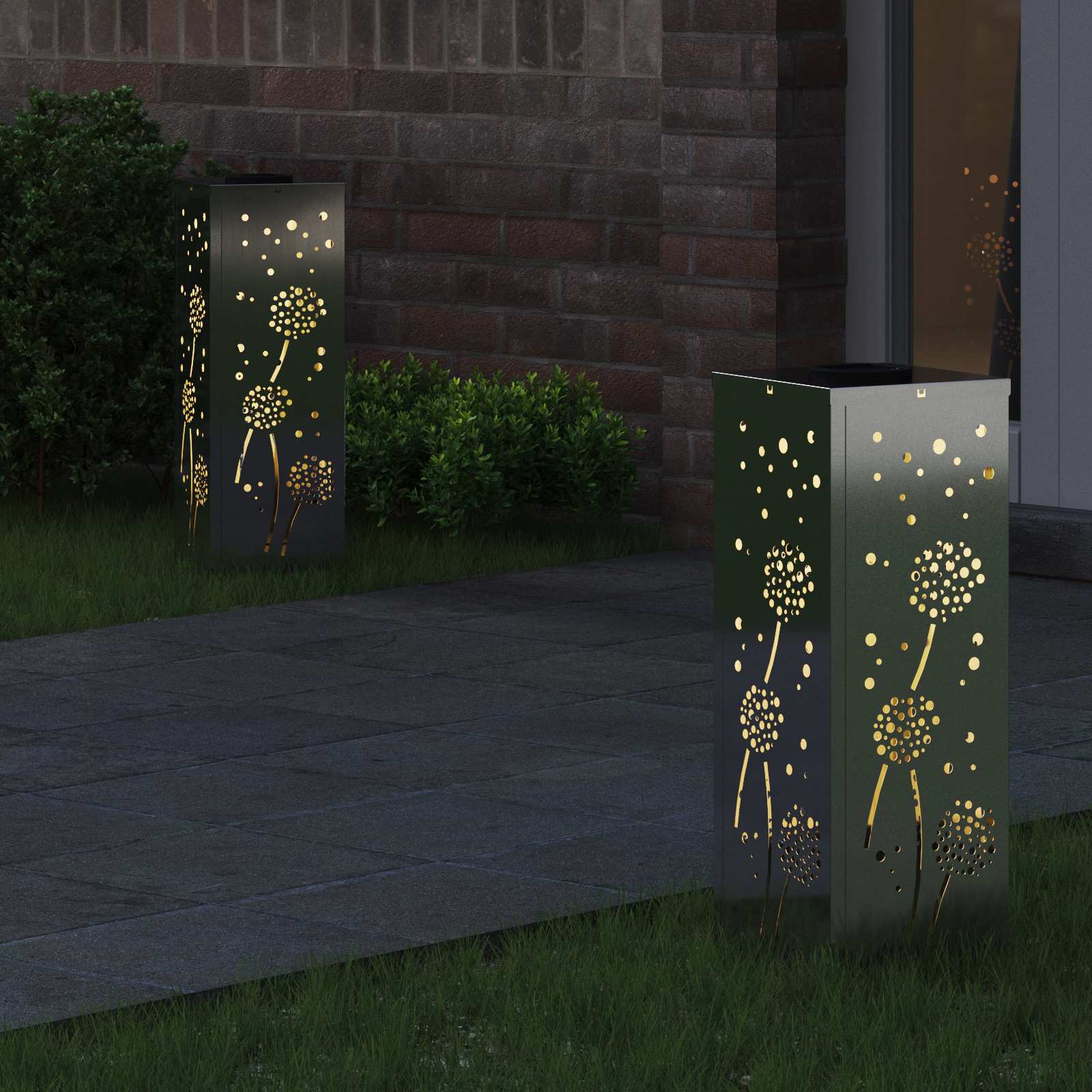 Solar LED Pad Licht 2 pcs Gegalvaniseerd Gegalvaniseerd is nu te koop bij PeponiXL, paradijselijk wonen!