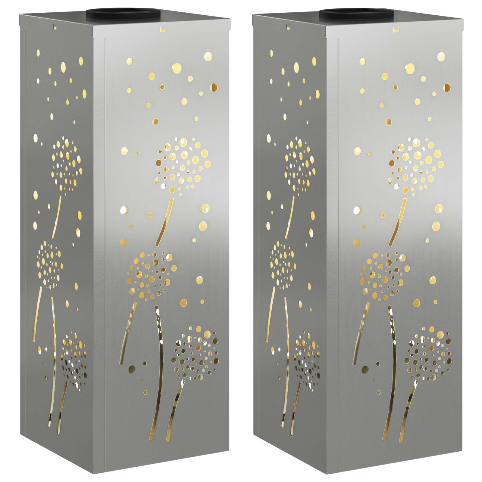 Solar LED Pad Licht 2 pcs Gegalvaniseerd Gegalvaniseerd is nu te koop bij PeponiXL, paradijselijk wonen!