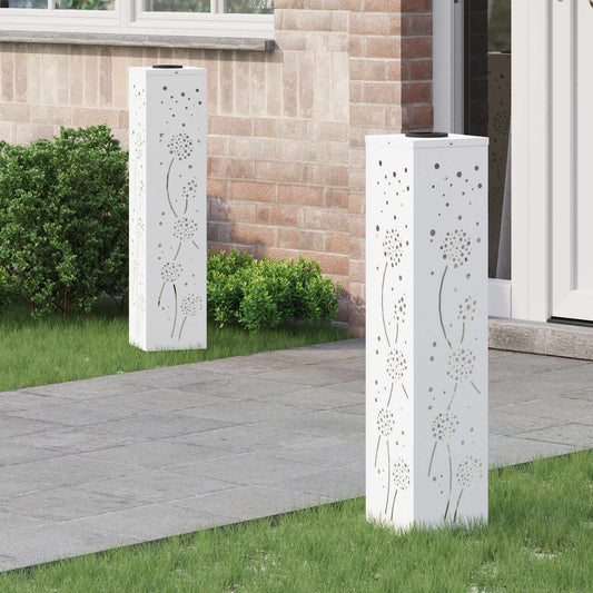 Solar LED Pad Licht 2 pcs Wit Koudgewalst staal is nu te koop bij PeponiXL, paradijselijk wonen!