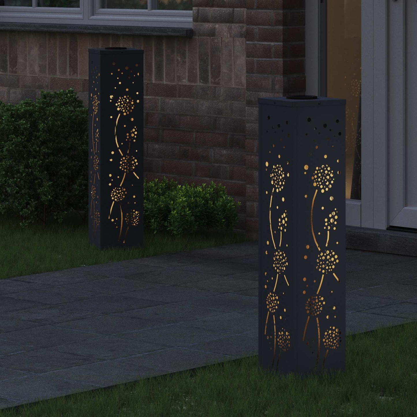 Solar LED Pad Licht 2 pcs Antraciet Koudgewalst staal is nu te koop bij PeponiXL, paradijselijk wonen!